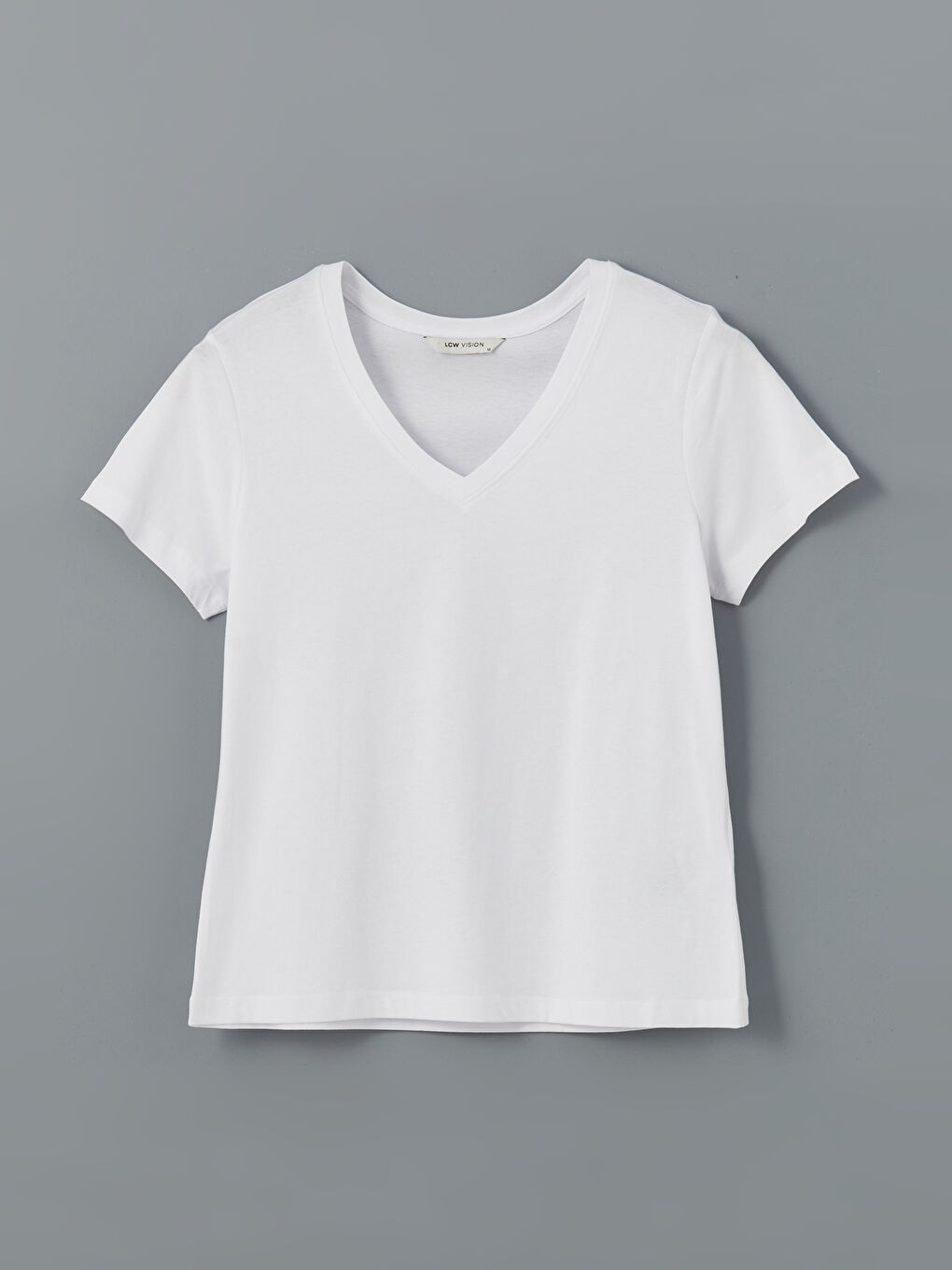 LCWAIKIKI Classic V Neck Women's T-Shirt -W53330Z8-Q6K