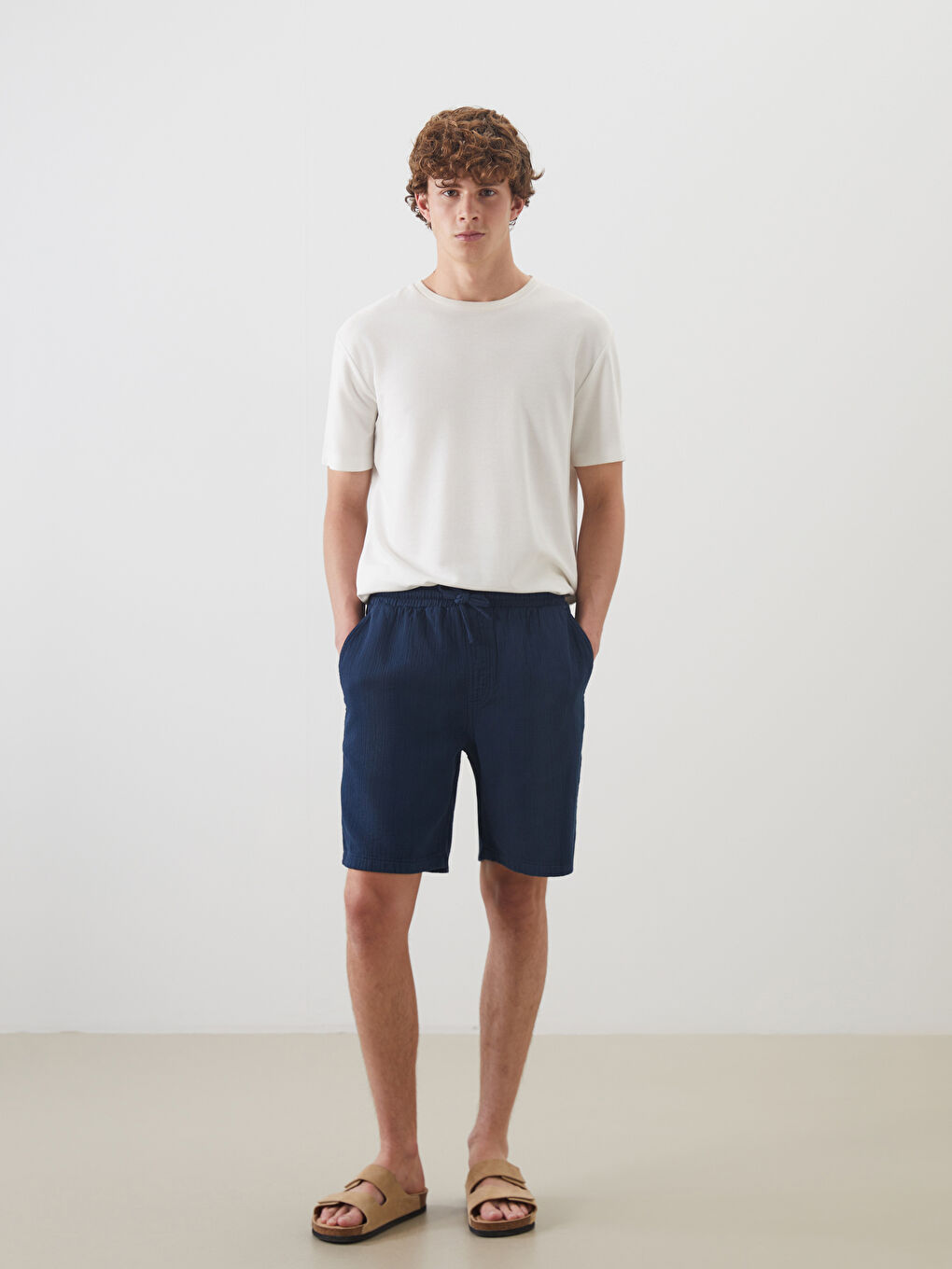 Relaxed Fit Men's Denim Shorts -S5KH29Z8-309