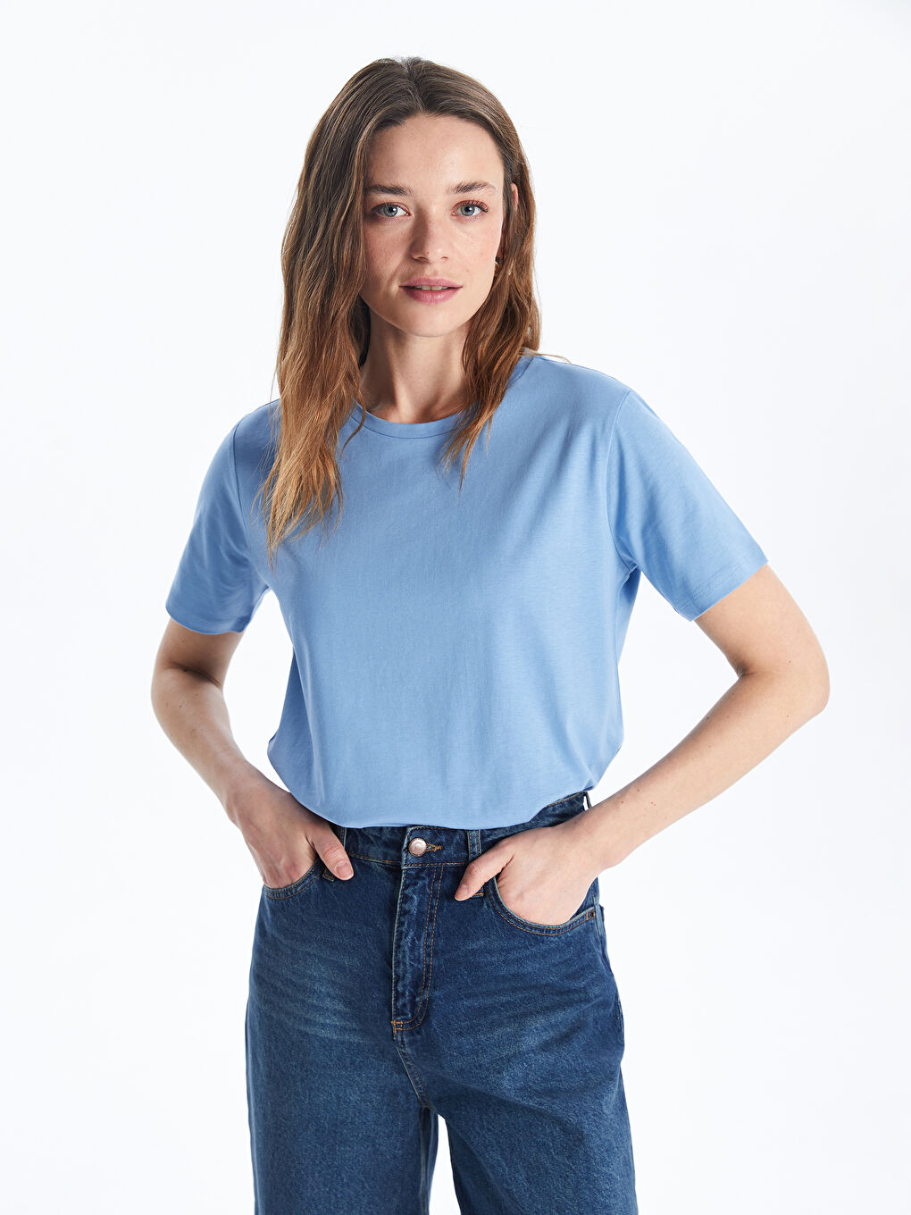 LCWAIKIKI Classic Crew Neck Women's T-Shirt -S5KH47Z8-QZ8