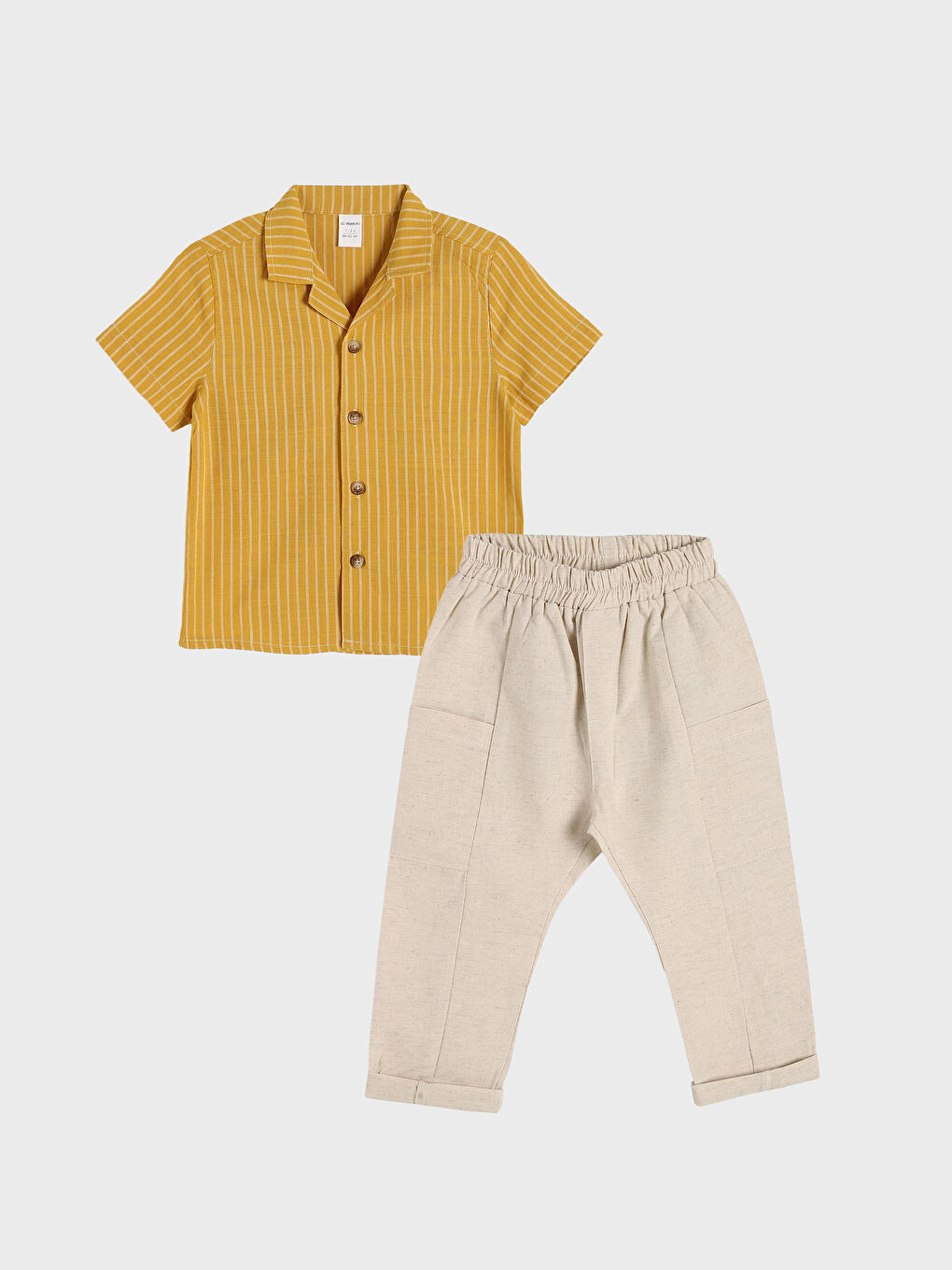 Polo Neck Boys' T-Shirt and Trousers 2 Pack