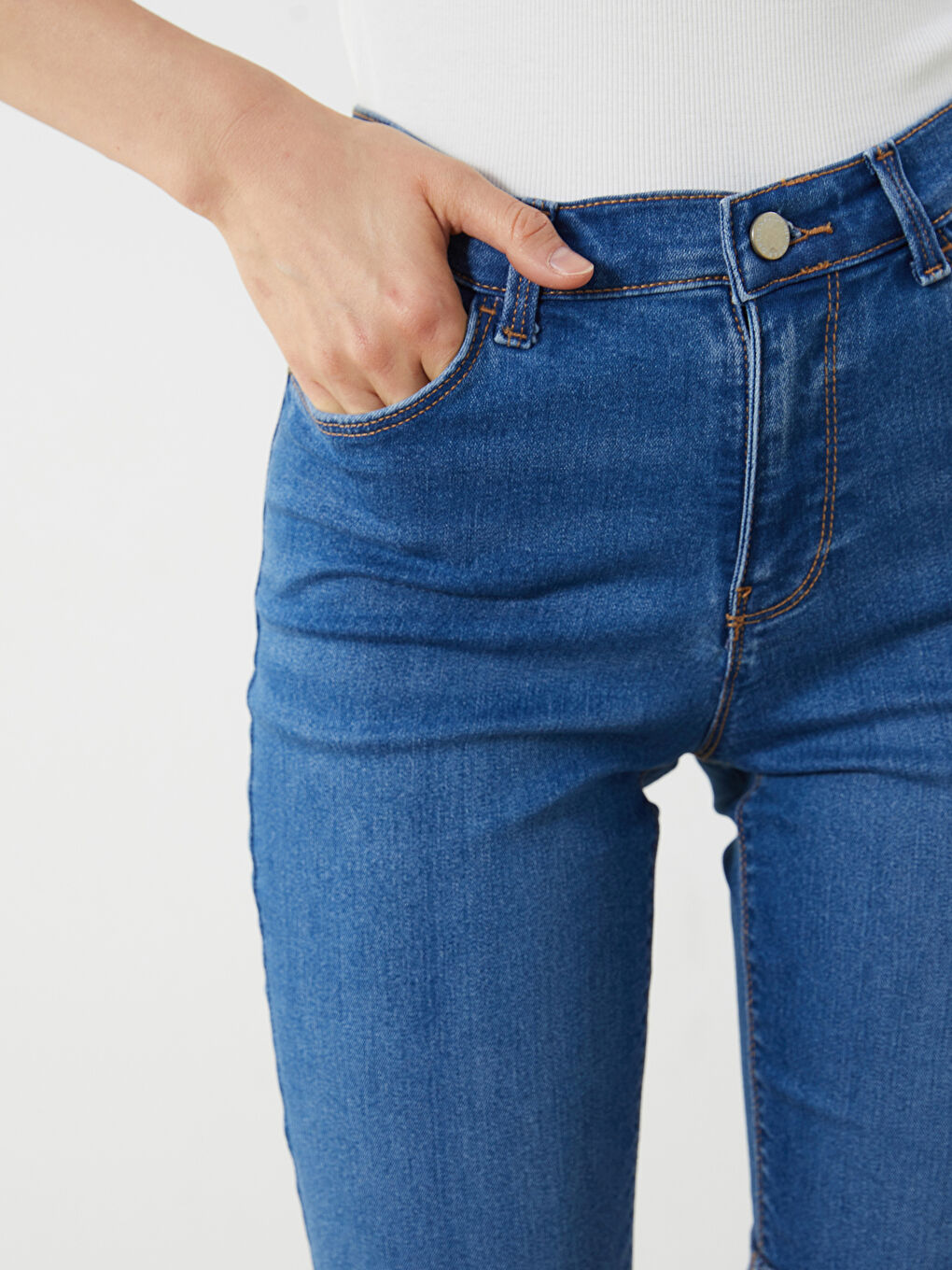 LCW Jeans Slim Fit Women's Denim Shorts -S5KH76Z8-507