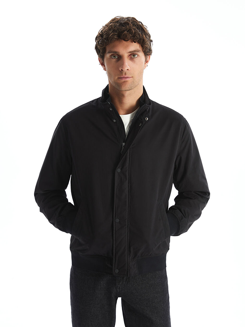 LCW ECO Standard Fit Funnel Neck Men's Coat -S5KH97Z8-RQL
