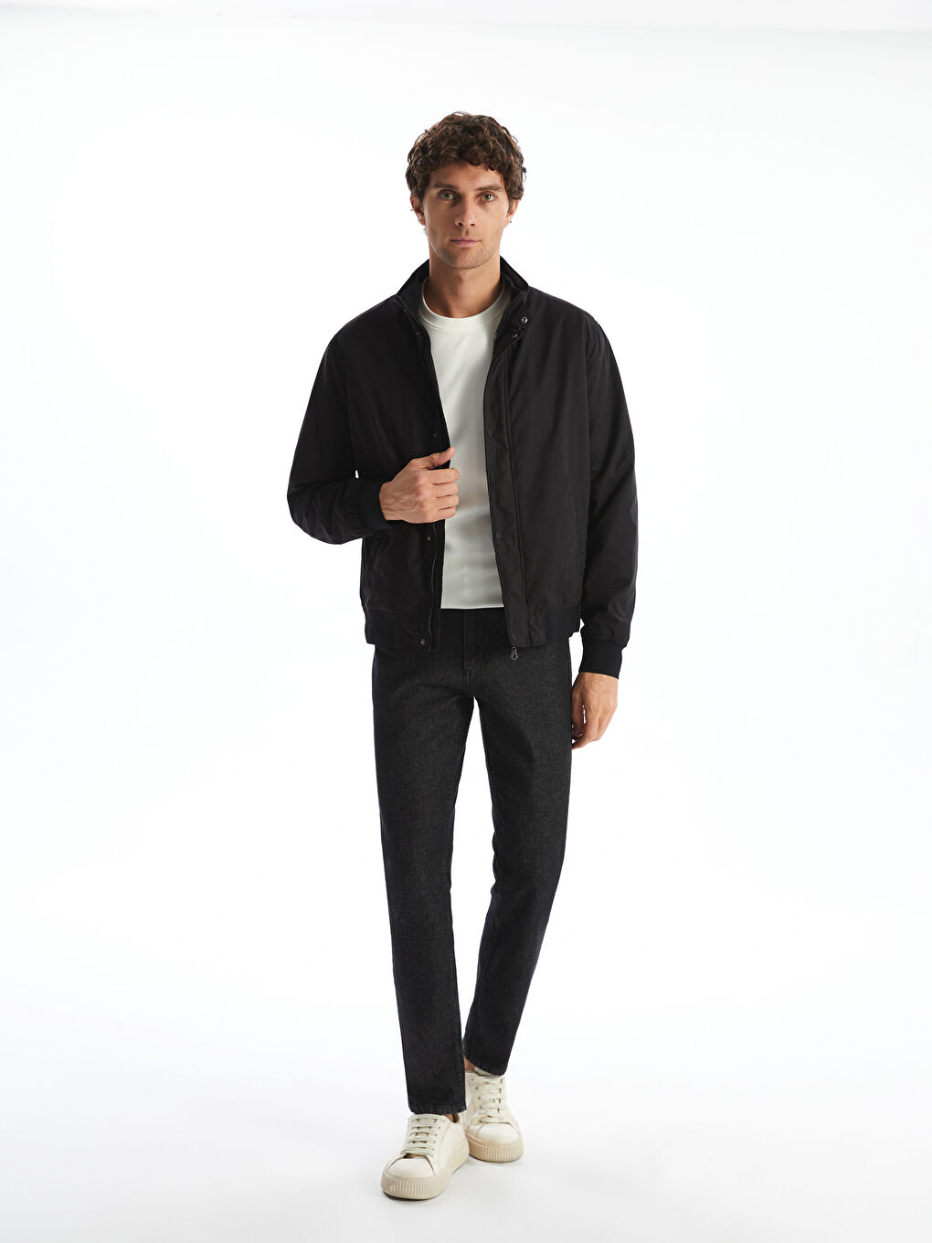 LCW ECO Standard Fit Funnel Neck Men's Coat -S5KH97Z8-RQL