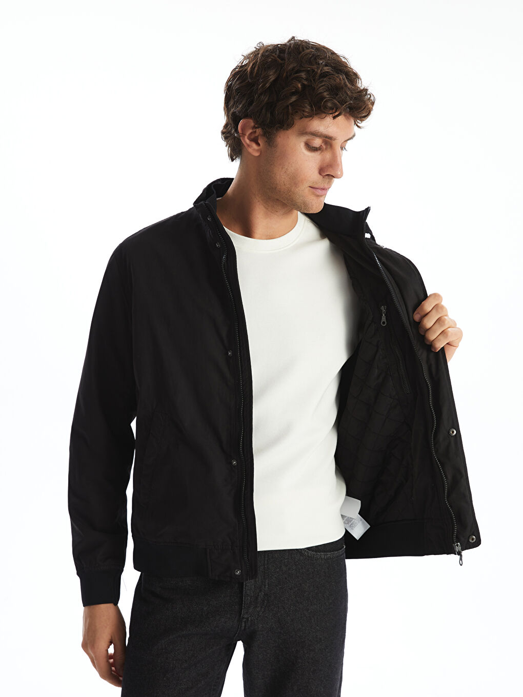 LCW ECO Standard Fit Funnel Neck Men's Coat -S5KH97Z8-RQL