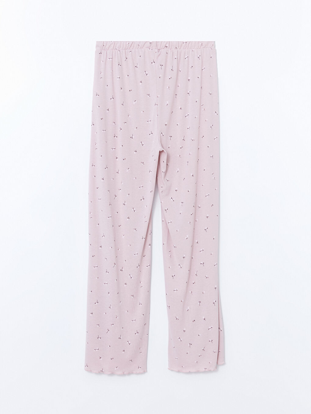 Pembe V Yaka Çiçekli Kadın Pijama Takımı-9