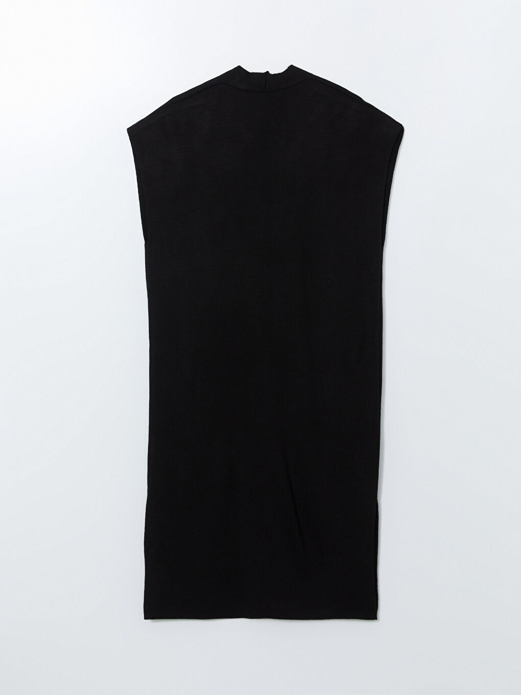 LCW Modest Siyah Şal Yaka Oversize Kadın Triko Yelek - 5