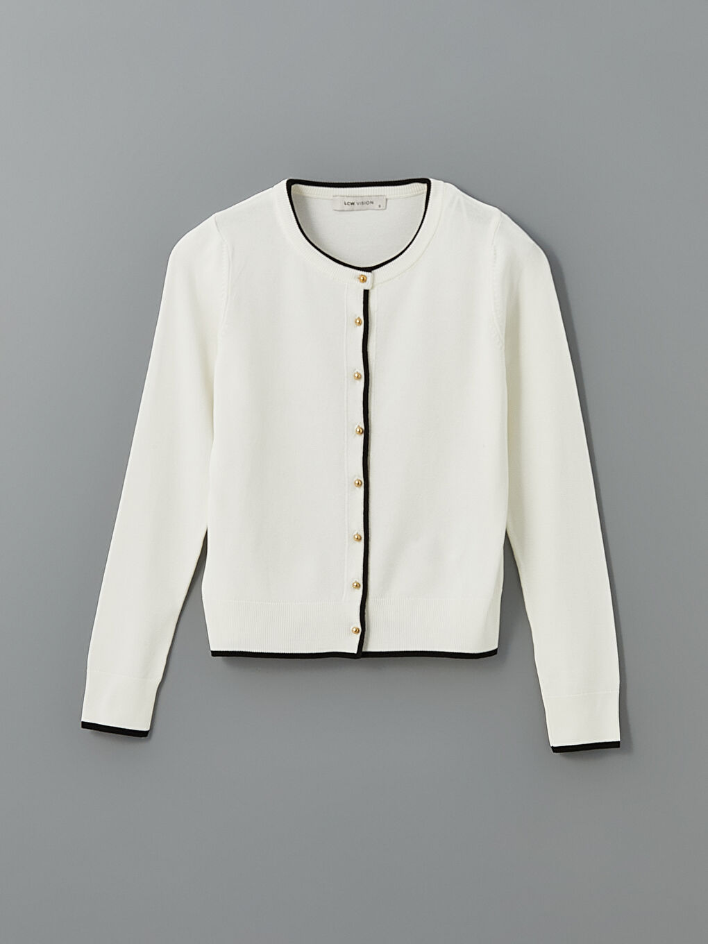 Crew Neck Women Knitted Cardigan -S5KI64Z8-R9J