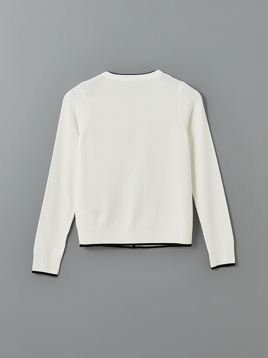 Crew Neck Women Knitted Cardigan -S5KI64Z8-R9J