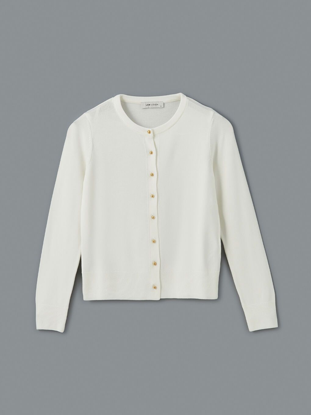 Crew Neck Women Knitted Cardigan -S5KI65Z8-R9J