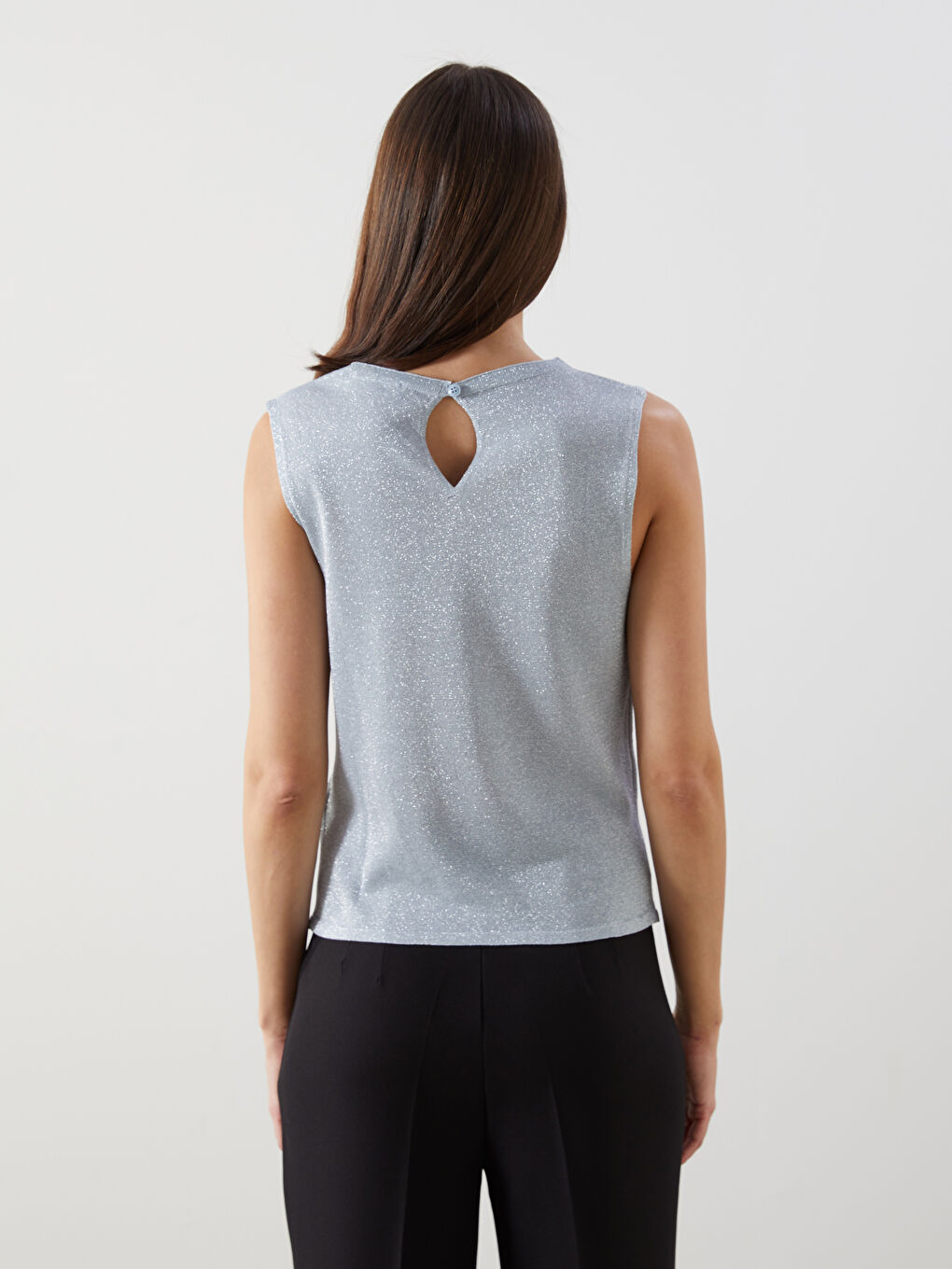Crew Neck Women'S Knit Sweater Vest -S5KI66Z8-QXL