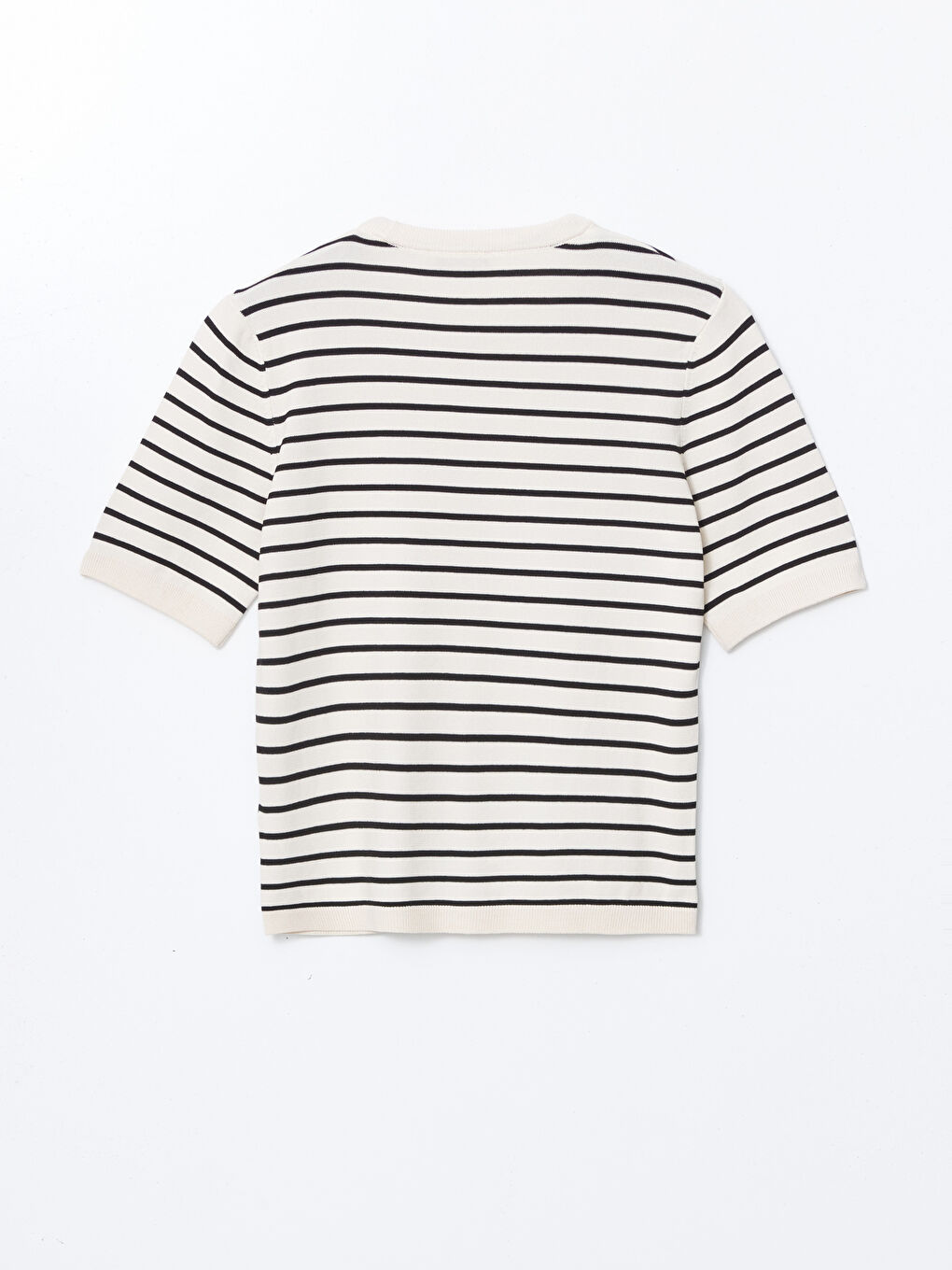 Crew Neck Striped Women's Knitwear Sweater -S5KI67Z8-LEG