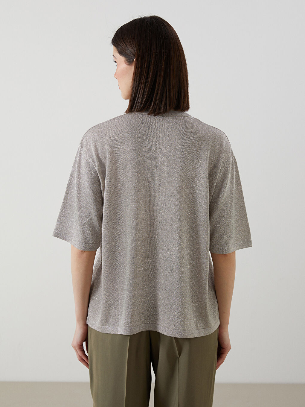 Crew Neck Bright Look Long Sleeve Women's Knitwear Sweater -S5KI68Z8-EHW