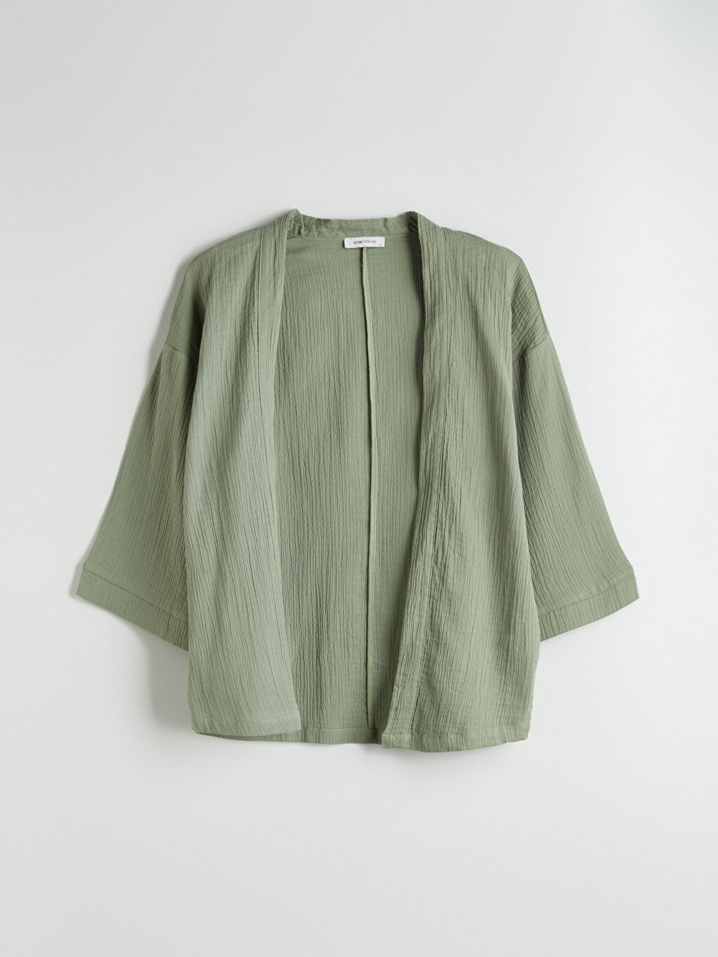 Karışık Şal Yaka Oversize Müslin Kadın Kimono-4