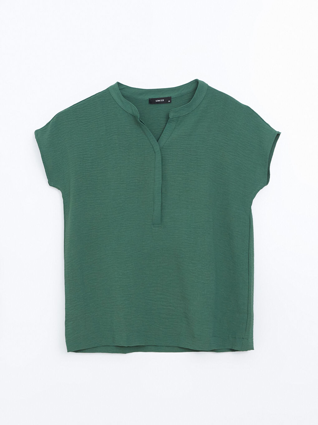 Yeşil Kaçık Yaka Kadın Bluz-4