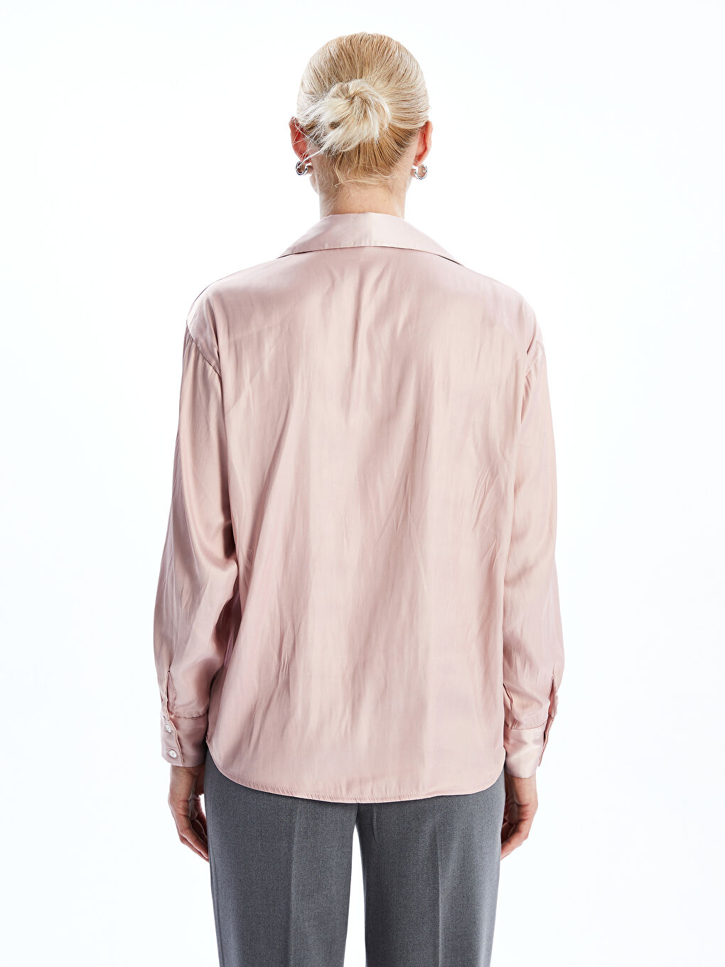LCW ECO Pembe Oversize Kadın Gömlek - 3