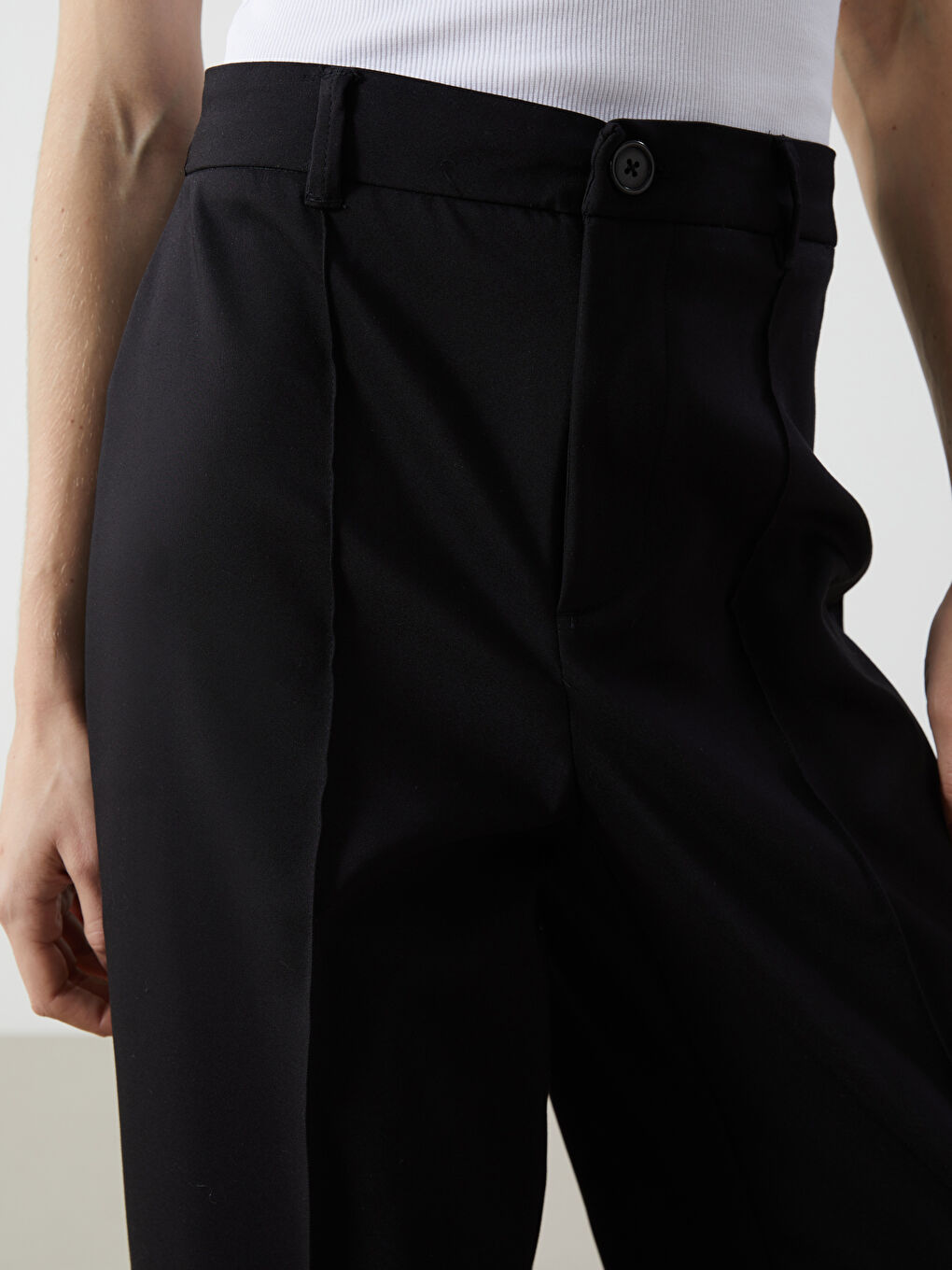 LCW ECO Slim Fit Wide Leg Women's Trousers -S5KJ10Z8-CVL