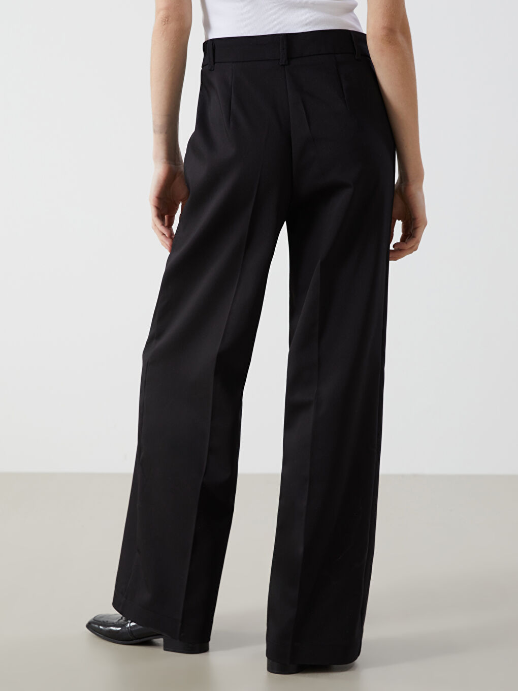 LCW ECO Slim Fit Wide Leg Women's Trousers -S5KJ10Z8-CVL