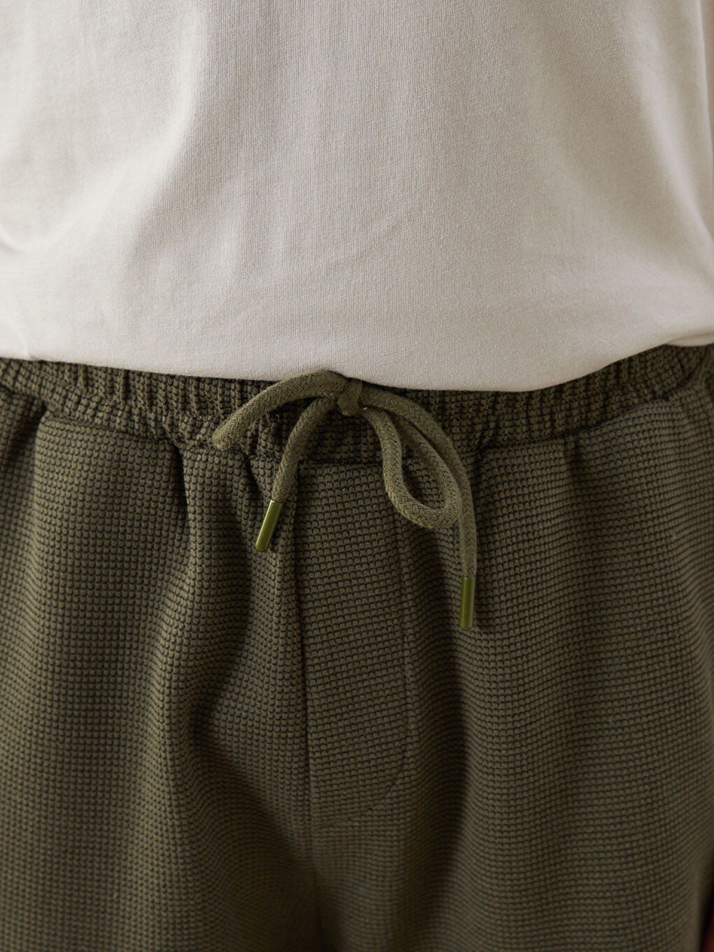 Haki Standart Kalıp Erkek Bermuda Şort-2