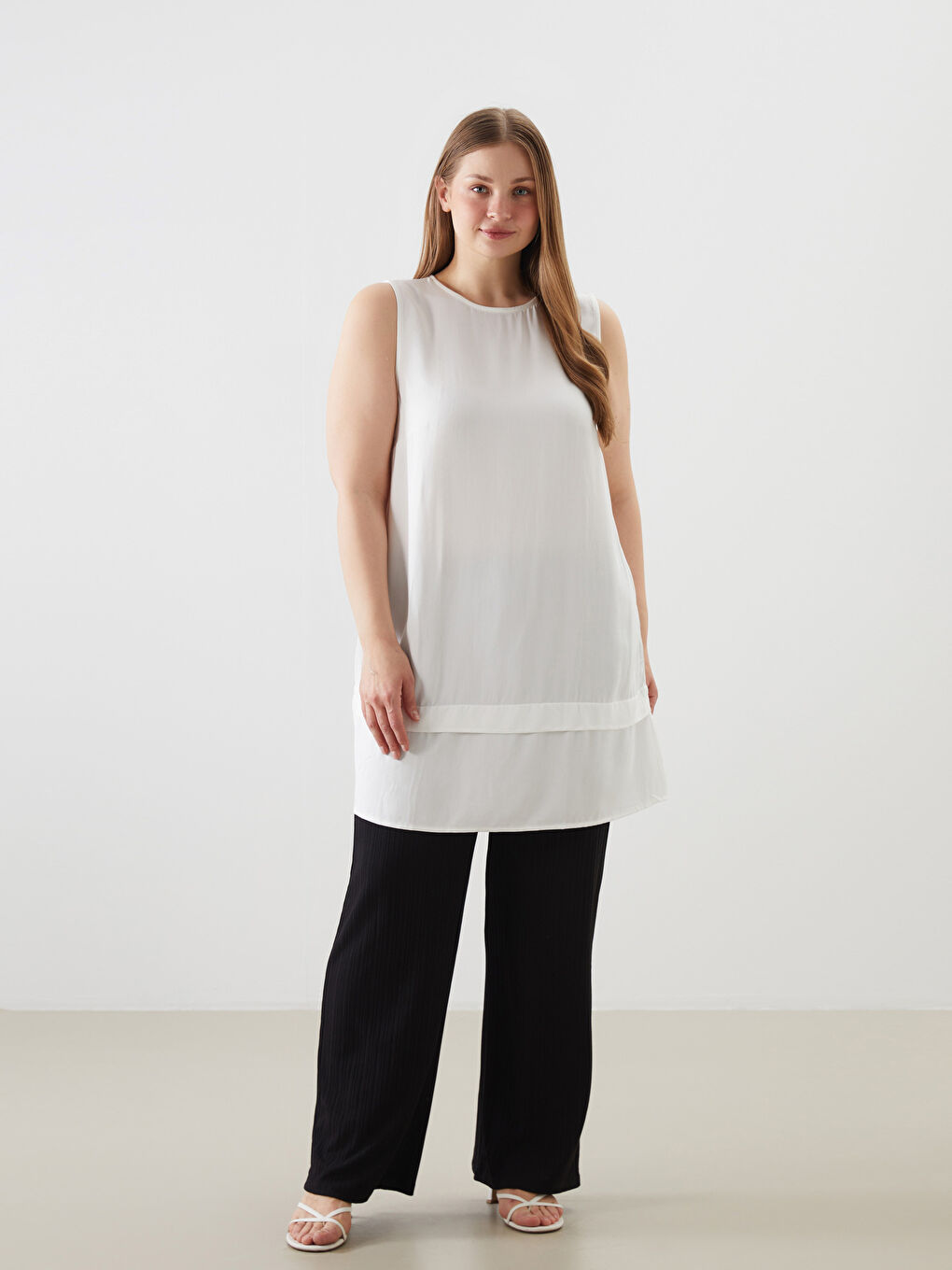 Crew Neck Women's Tunic -S5KJ14Z8-EEW