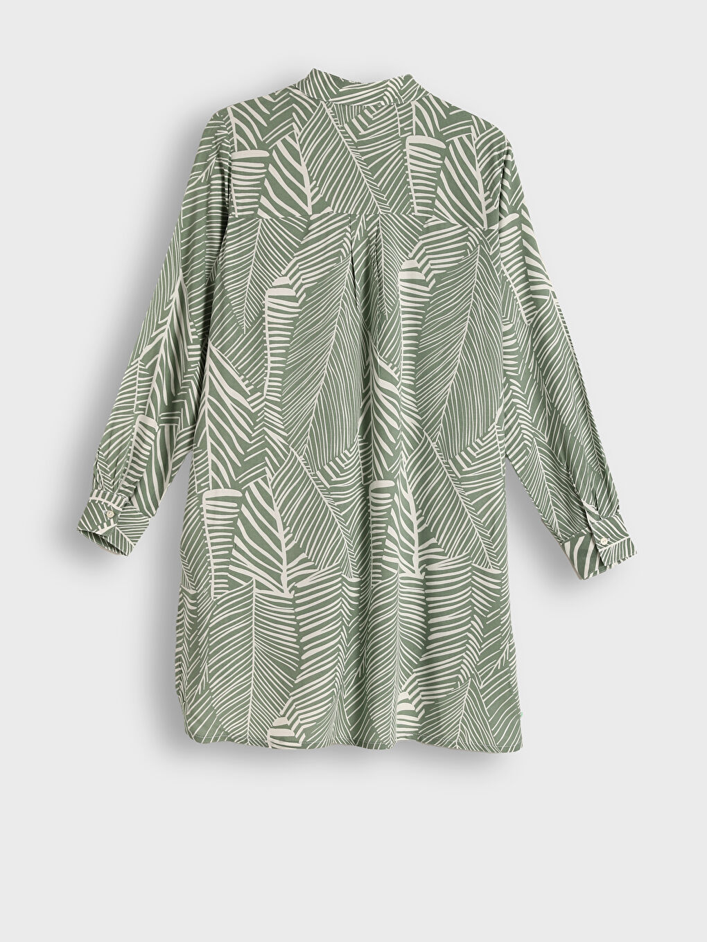 Grandad Collar Patterned Women's Tunic-1