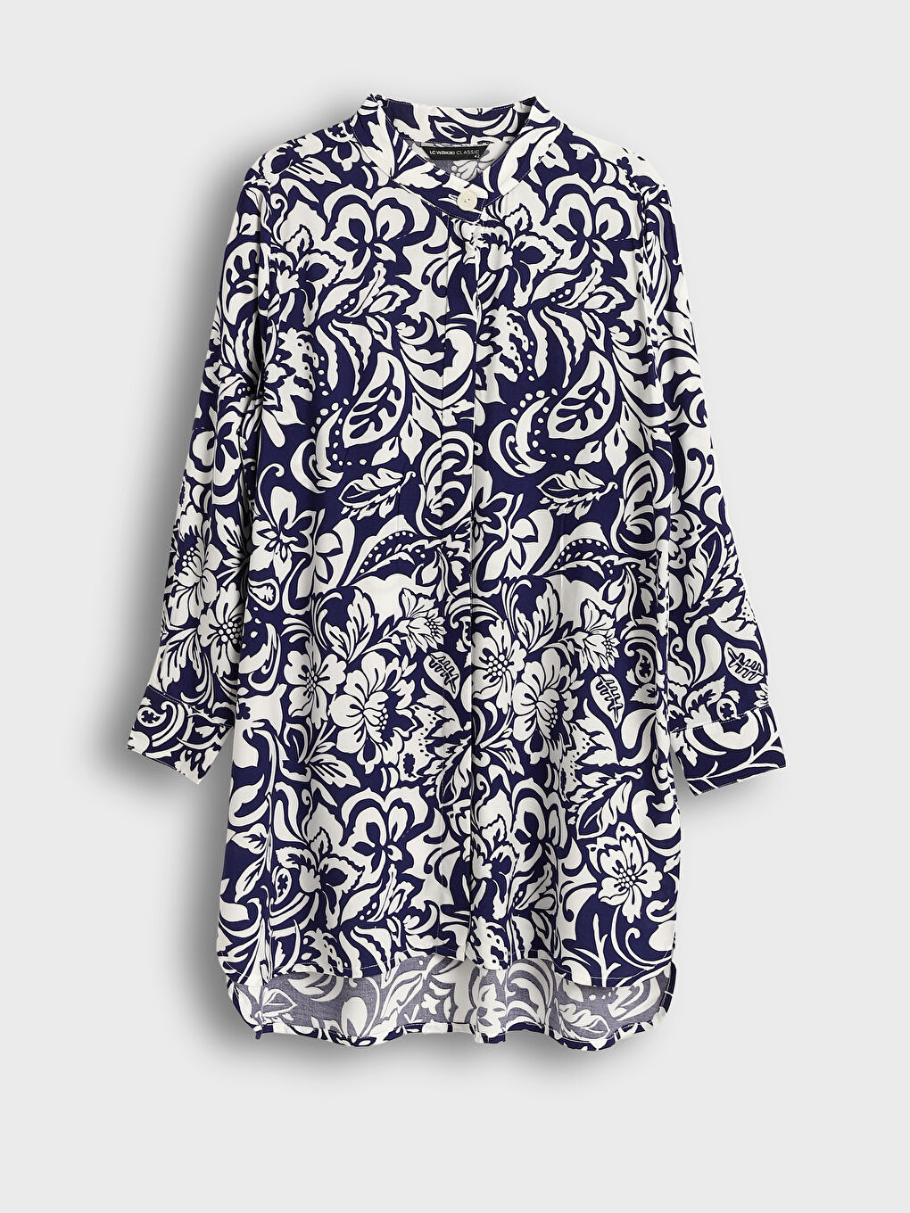 LC Waikiki Grandad Collar Patterned Women's Tunic -S5KJ15Z8-LSJ