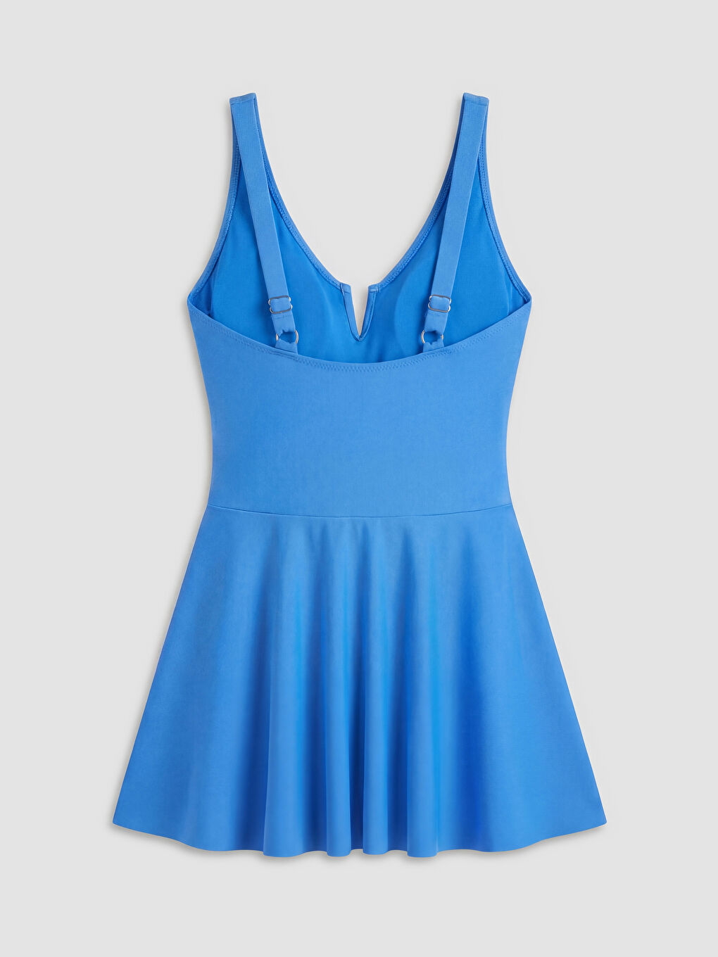 Mavi Kaçık Yaka Kadın Etekli Mayo-5