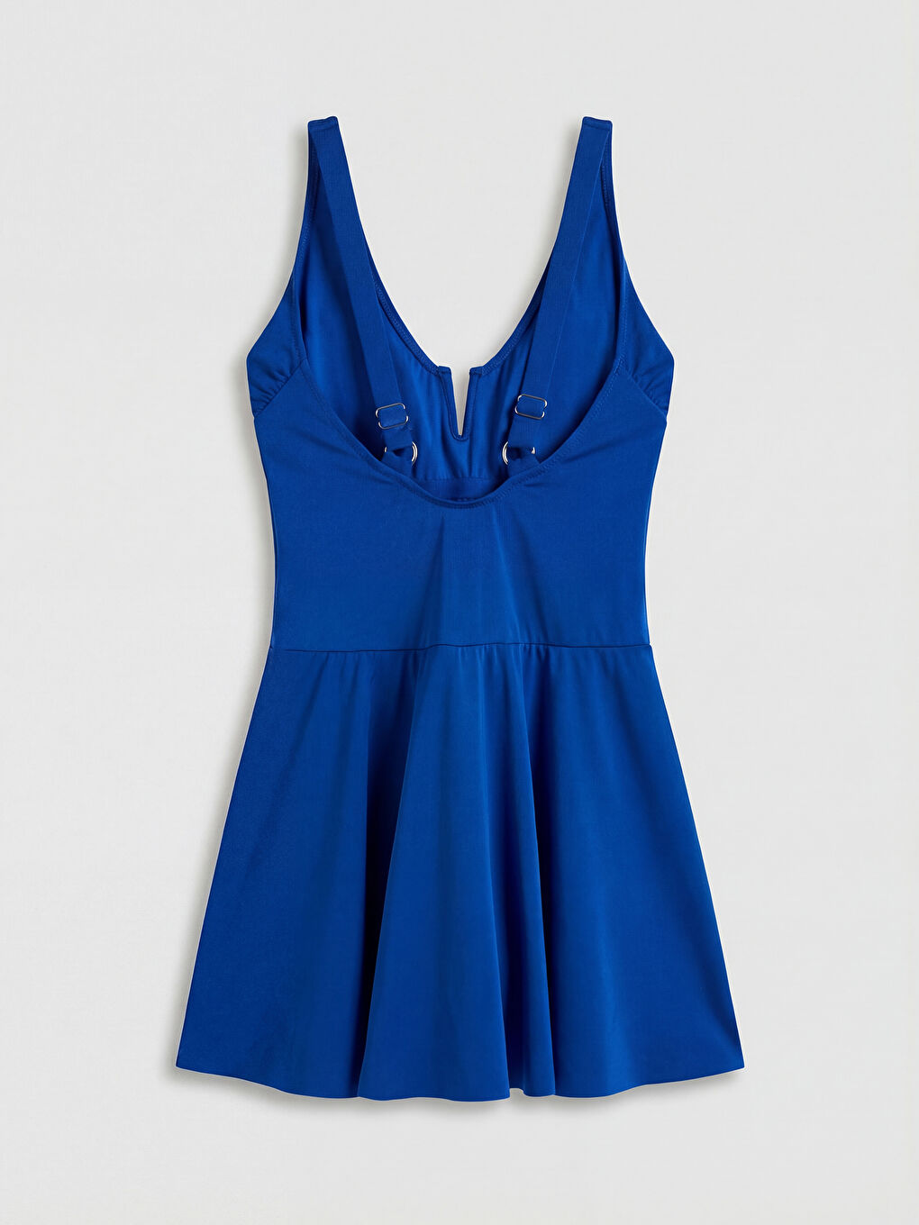 Lacivert Kaçık Yaka Kadın Etekli Mayo-5