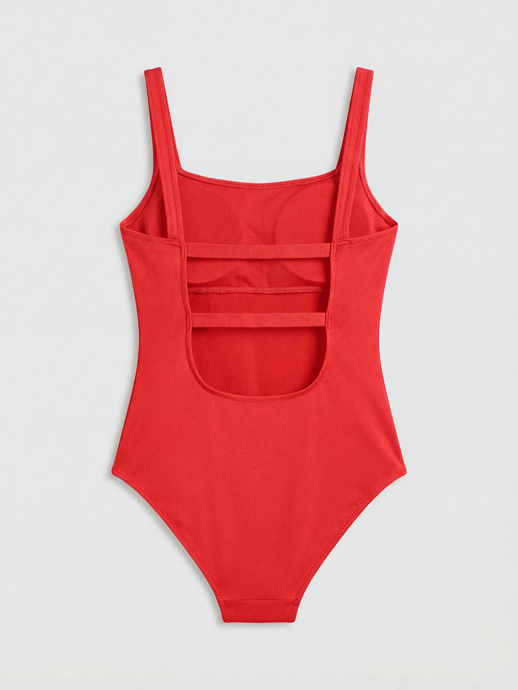 Kırmızı Çıkarılabilir Pedli Kadın Mayo-1