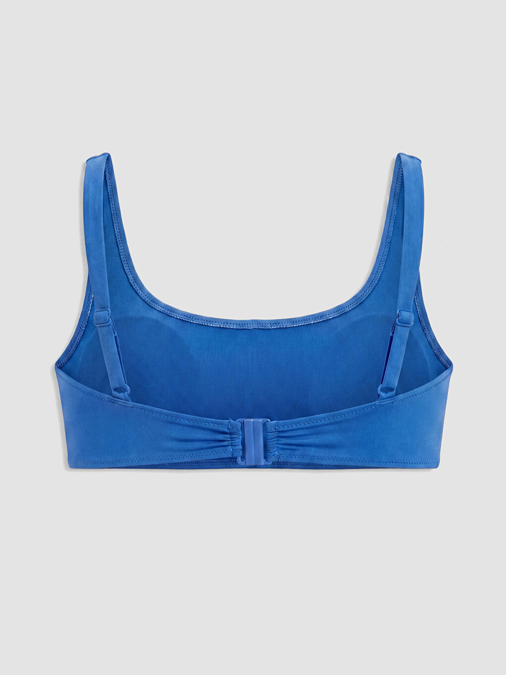 Mavi Düz Çıkarılabilir Pedli Kadın Bikini Üst-1