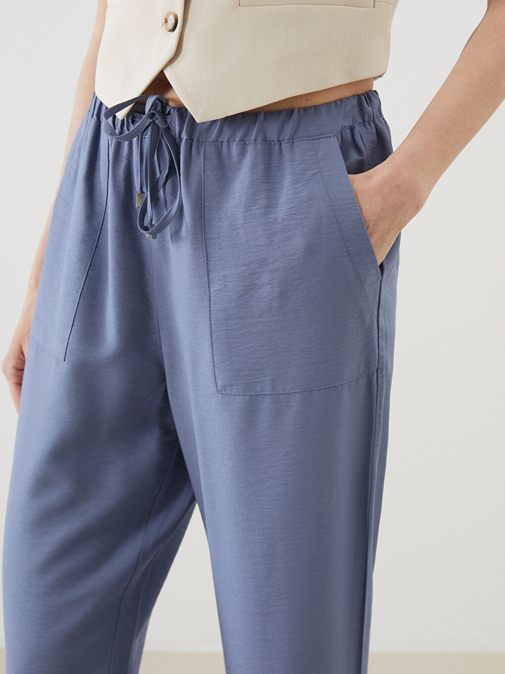 بنطلون كاروت فيت بخصر مرن للسيدات-2