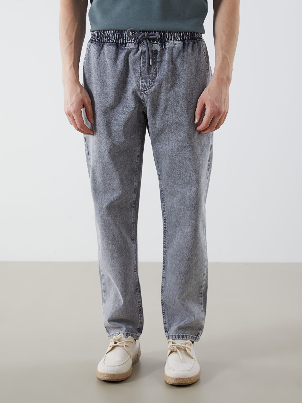 LCW Jeans Gri Baggy Fit Erkek Jean Pantolon - 1