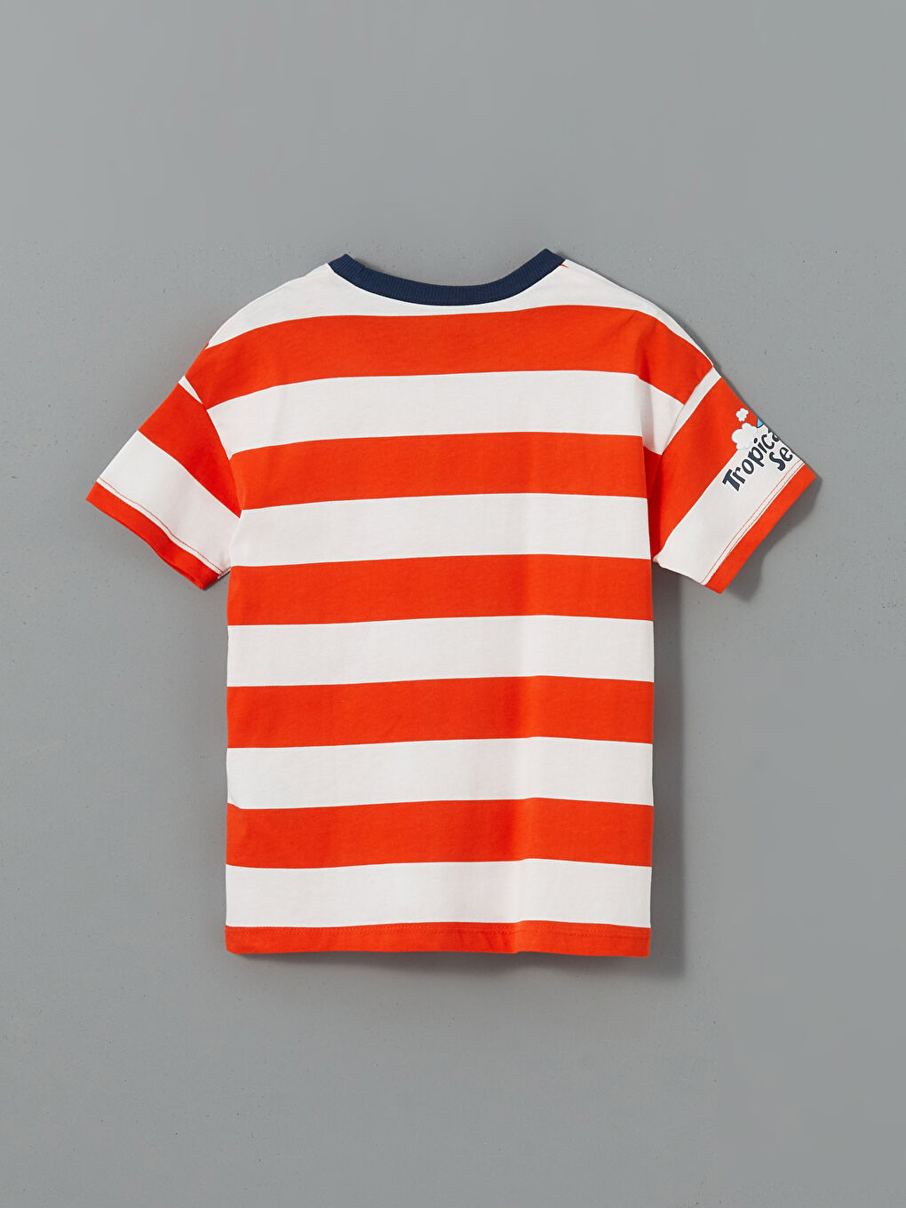 Turuncu Nostaljik Maymun Baskılı Erkek Çocuk Tişört-1