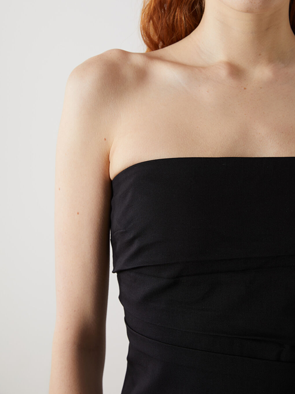 LCW Vision Strapless Neck Crop Women's Blouse -S5KK09Z8-CVL
