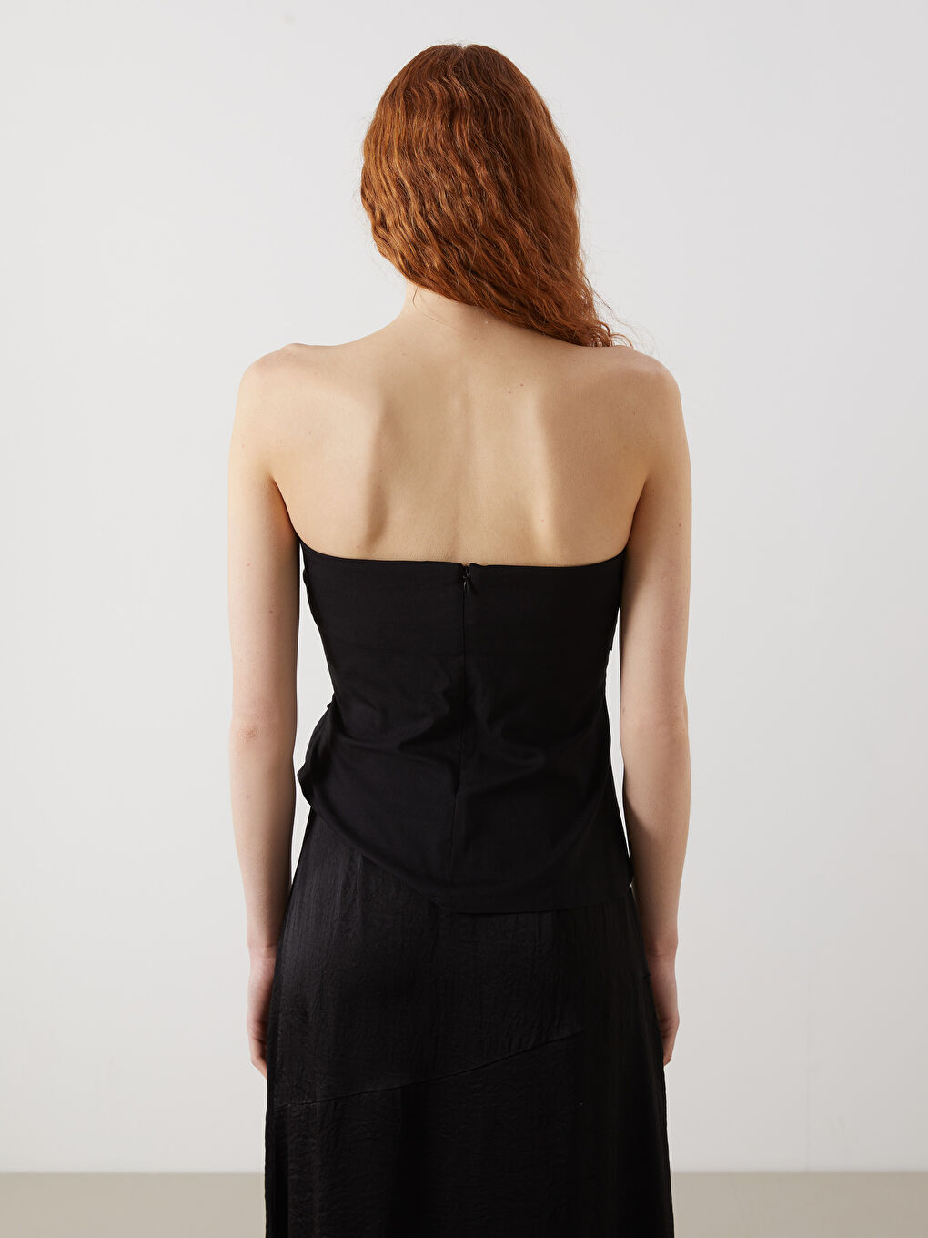 LCW Vision Strapless Neck Crop Women's Blouse -S5KK09Z8-CVL