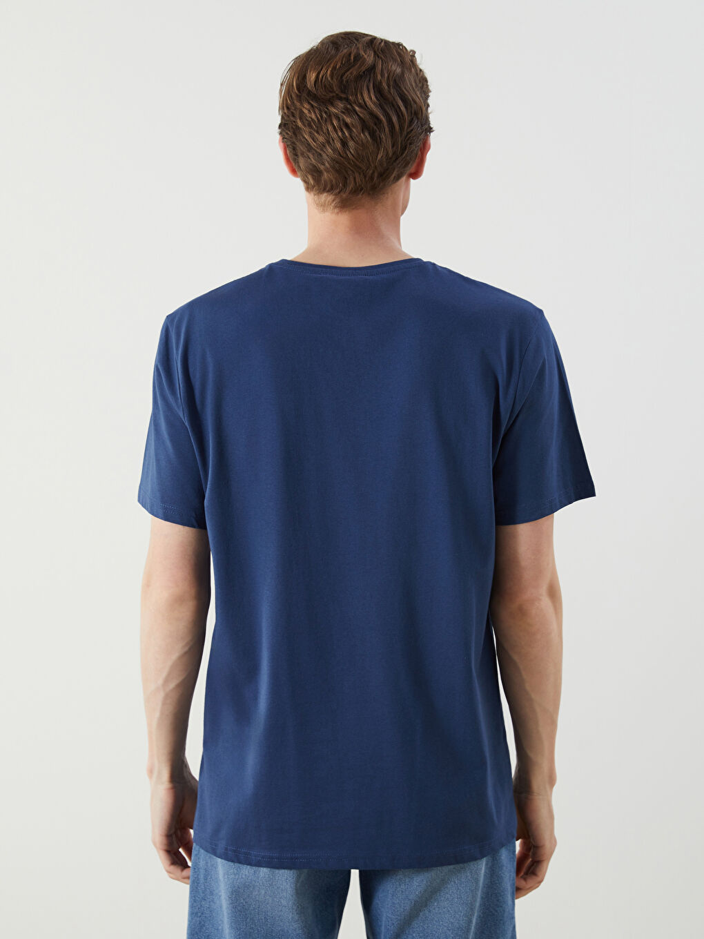 LCW ECO Crew Neck Printed Jersey Men's T-Shirt -S5KK48Z8-HSD