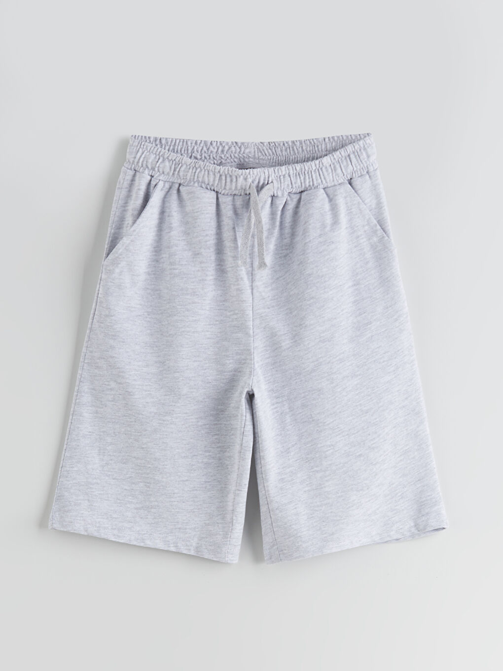 Gri Beli Lastikli Erkek Çocuk Şort