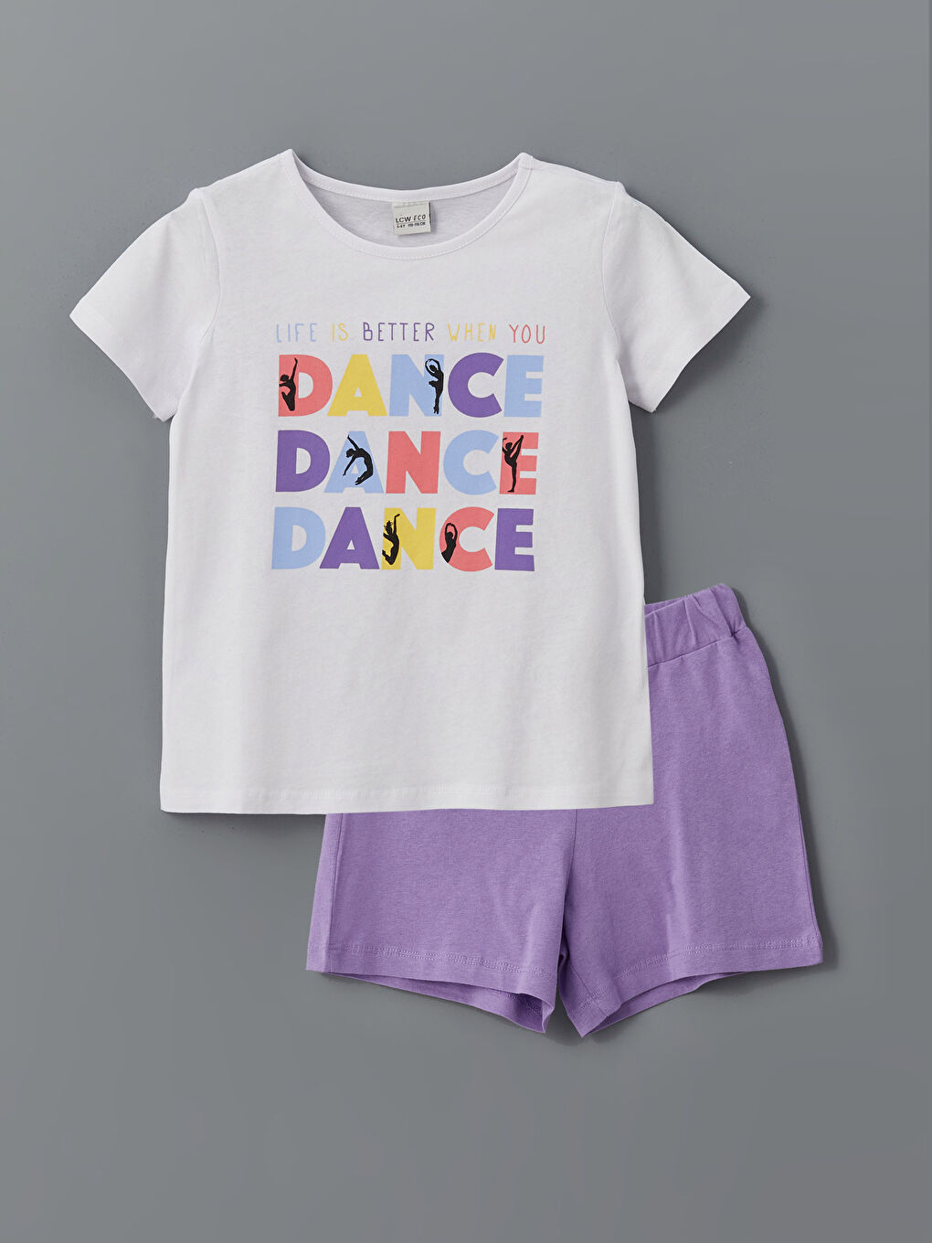 LCW ECO Crew Neck Girls T-Shirts and Shorts -S5KL00Z4-J5E