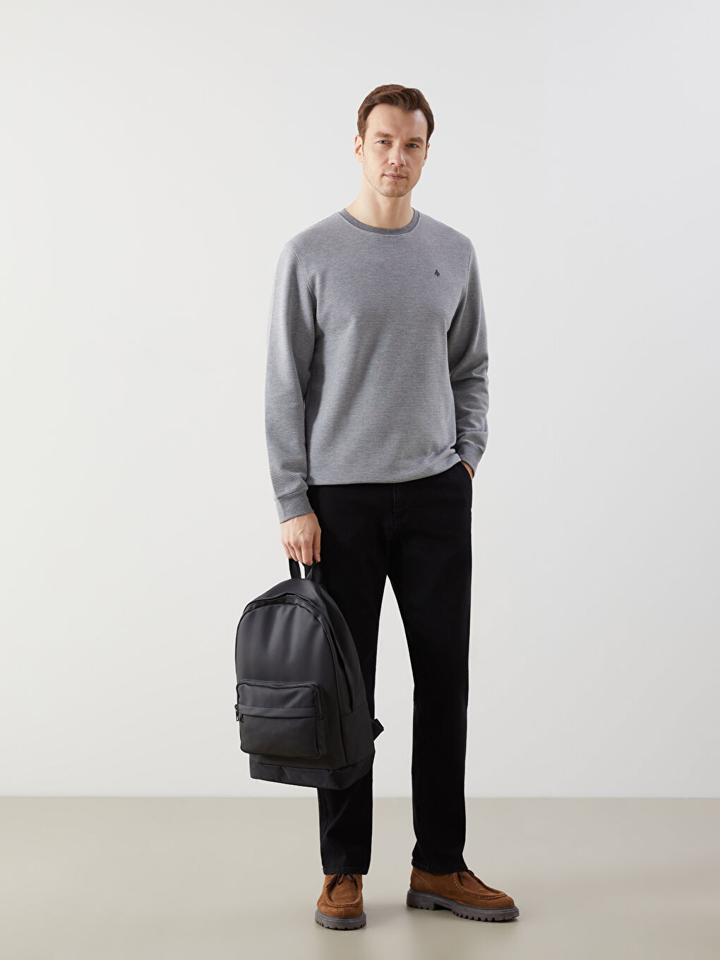 Double Zipper Men's Backpack-1