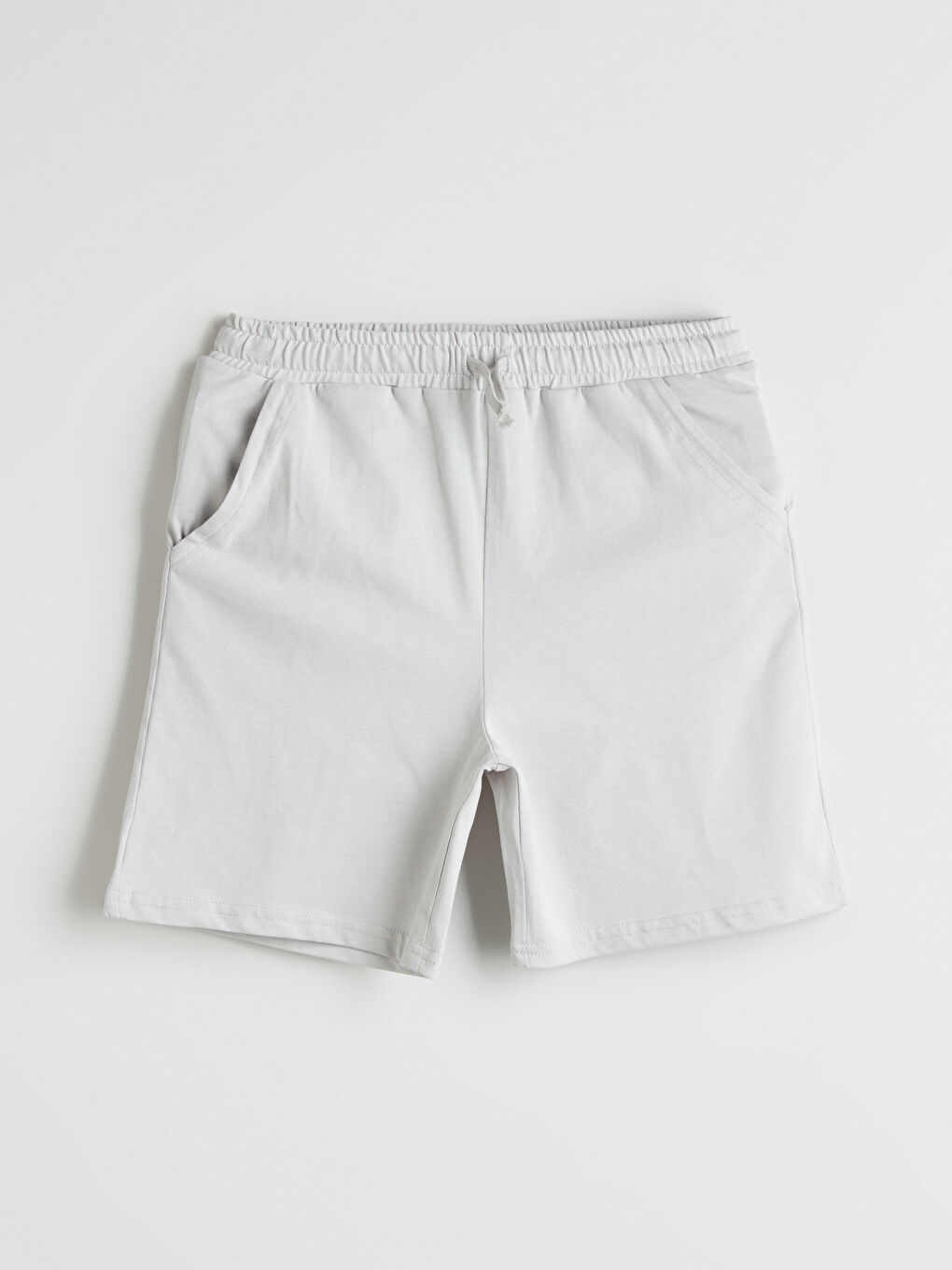 Gri Beli Lastikli Erkek Çocuk Şort