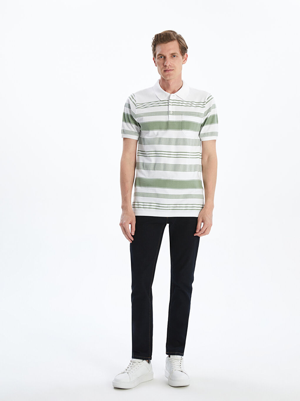 LCWAIKIKI Classic Polo Neck Color Block Men's T-Shirt -S5KL86Z8-LGE