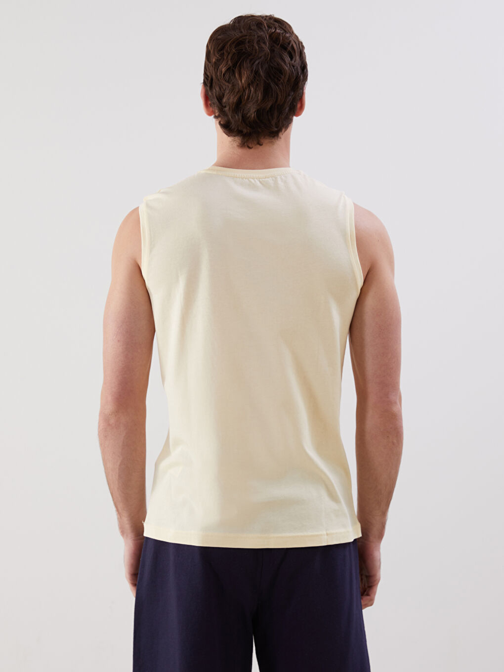 Crew Neck Printed Men's Sleeveless T-Shirt -S5KL98Z8-FDS