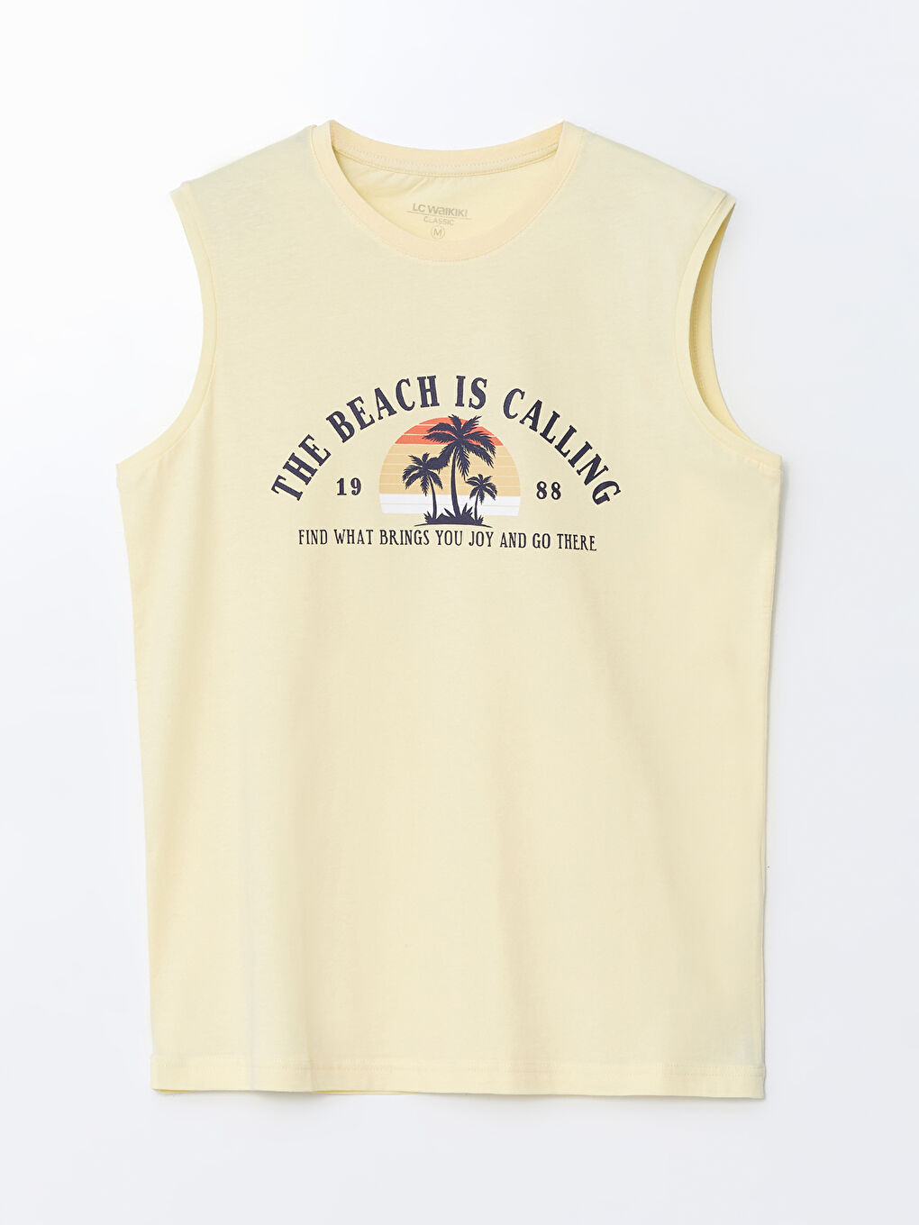 Crew Neck Printed Men's Sleeveless T-Shirt -S5KL98Z8-FDS