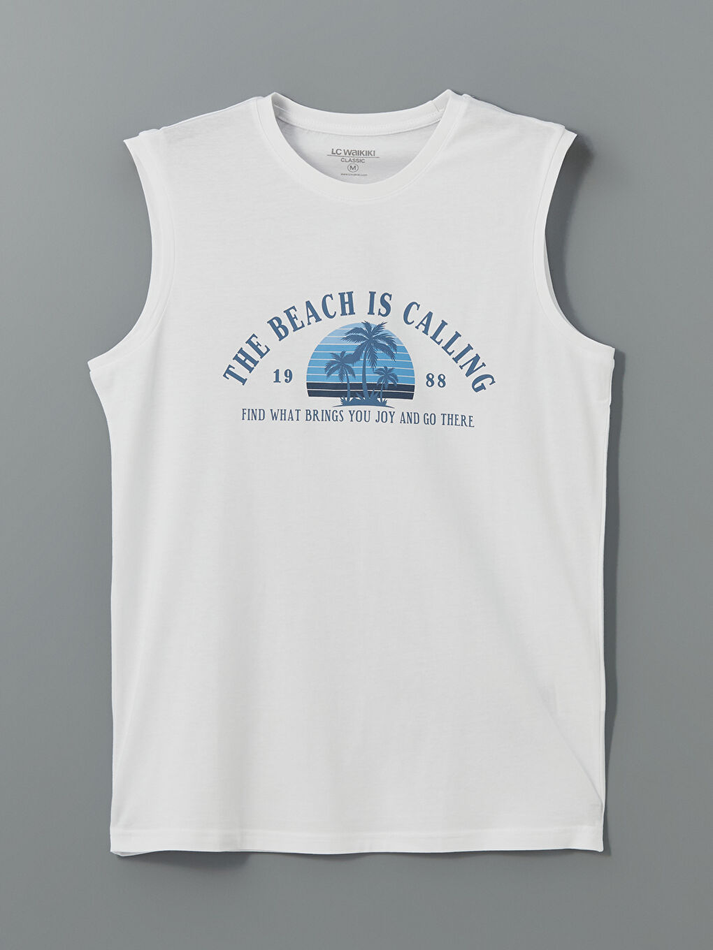 Crew Neck Printed Men's Sleeveless T-Shirt -S5KL98Z8-Q6K