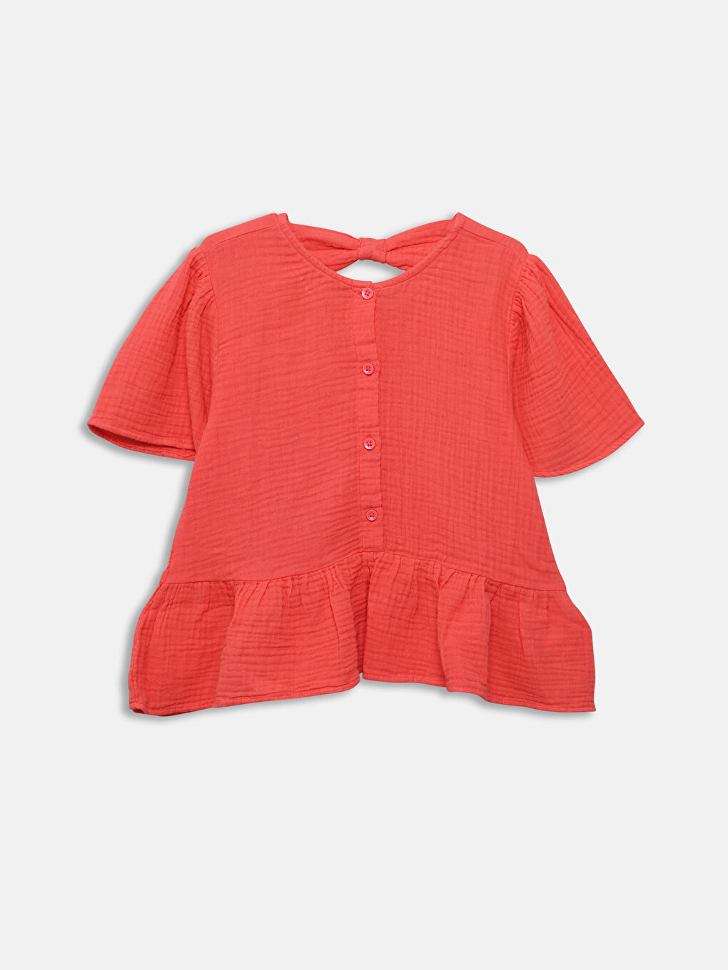 Bluză pentru Fete cu Guler Rotund-1