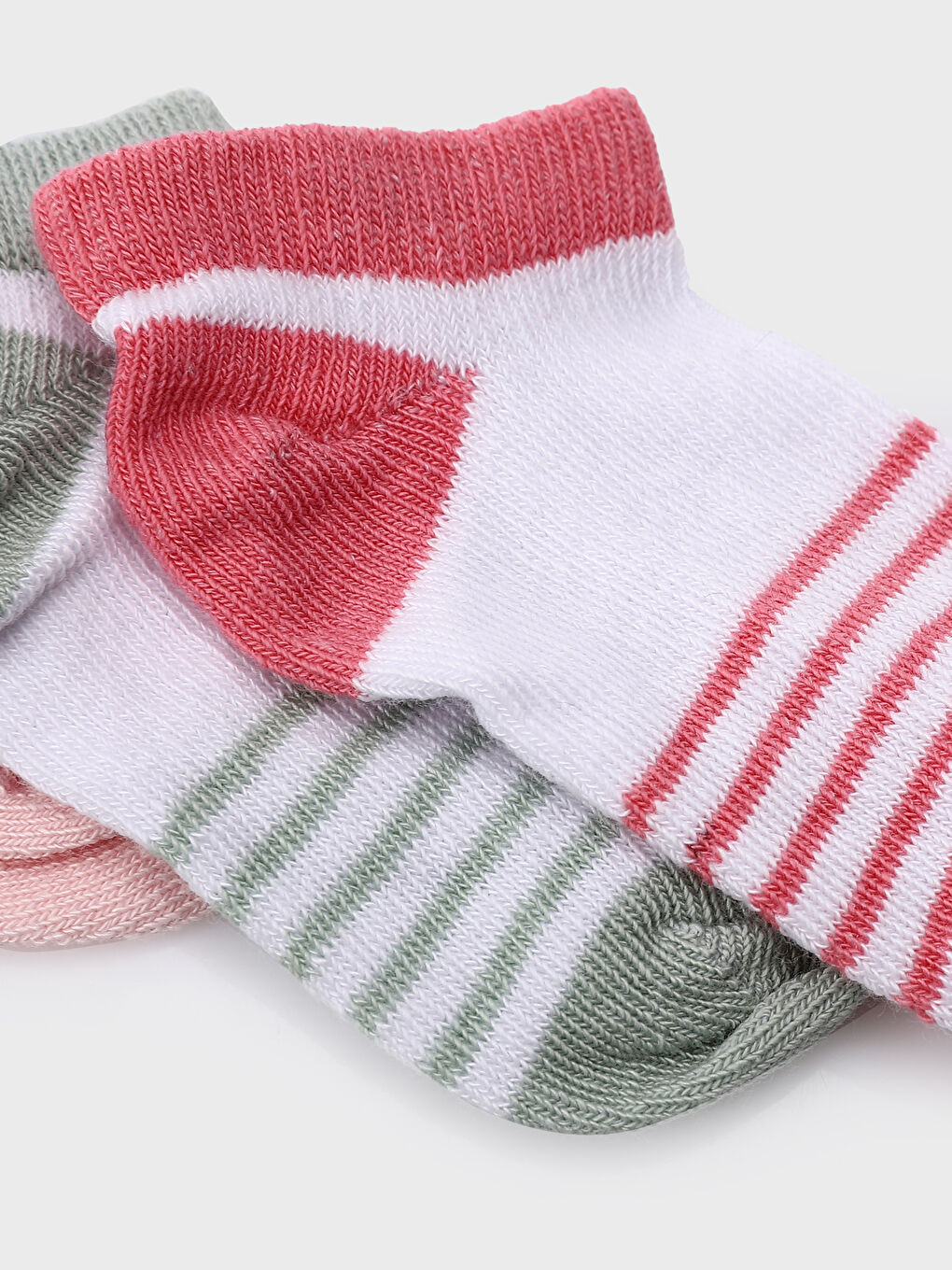Striped Baby Girls' Trainer Socks 3-pack -S5KM27Z1-JM1