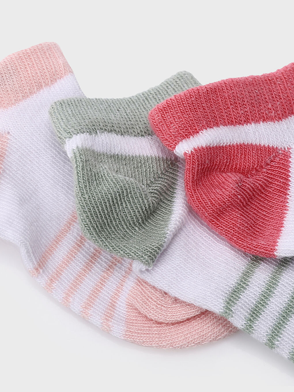 Striped Baby Girls' Trainer Socks 3-pack -S5KM27Z1-JM1