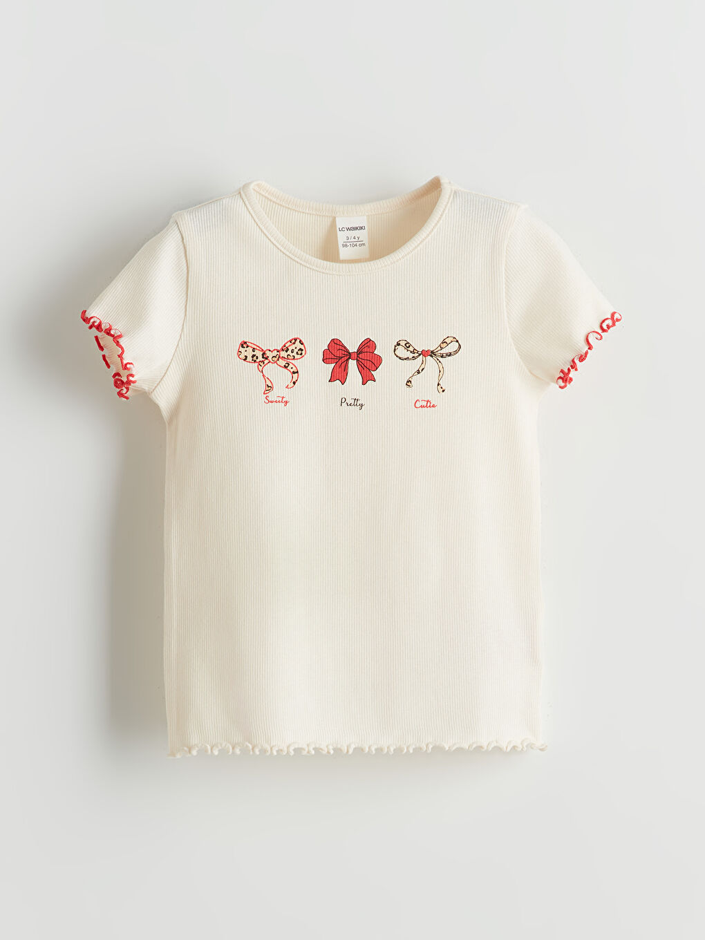 Bow Printed Girls' Blouse