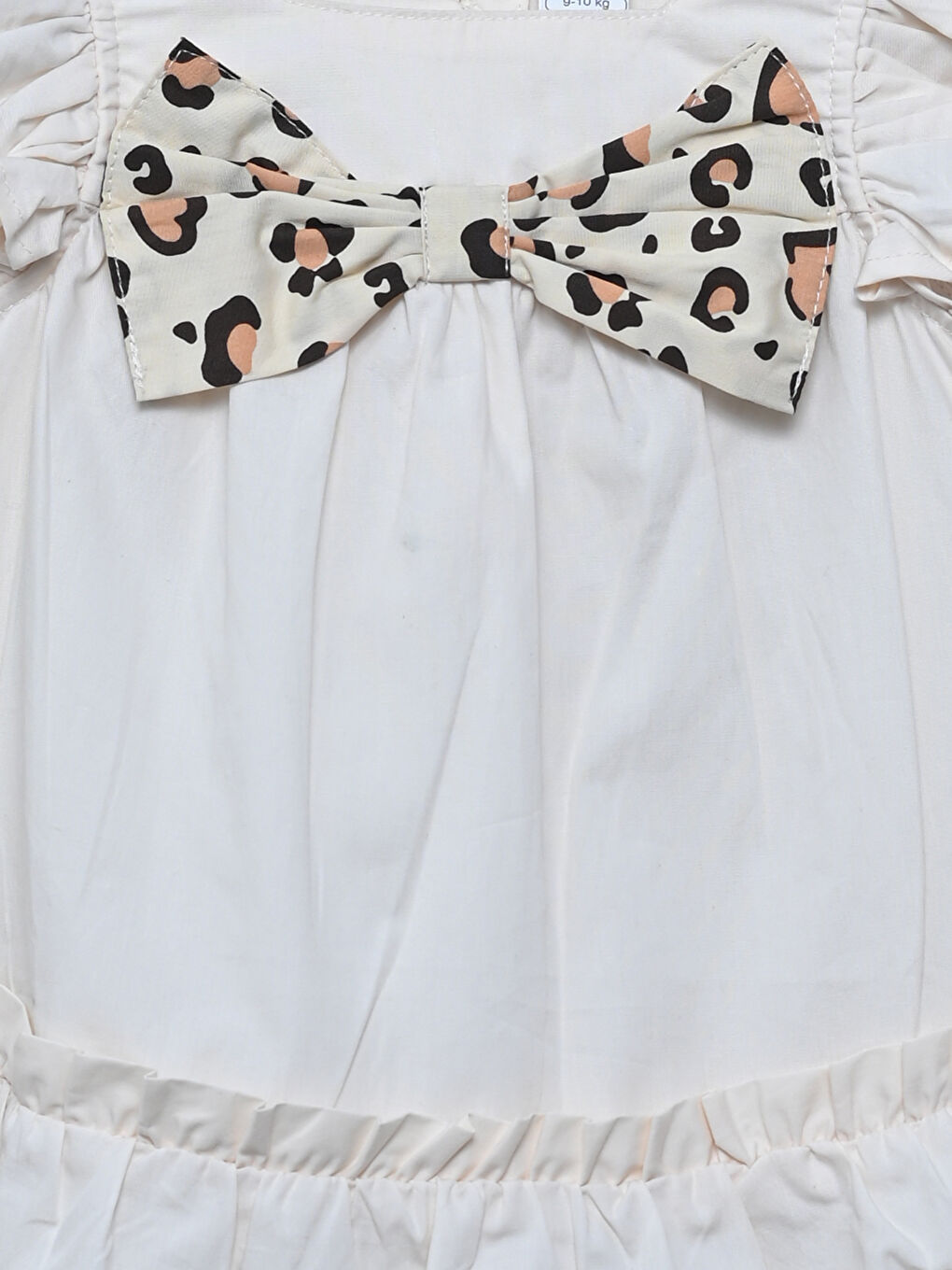 Kare Yaka Kız Çocuk Keten Elbise-2