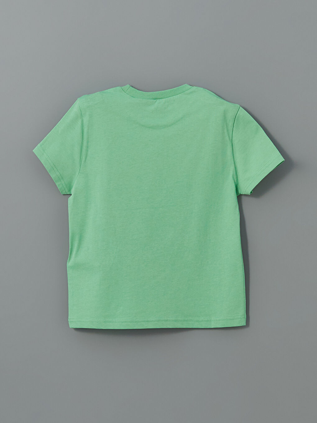Yeşil Bisiklet Yaka Baskılı Erkek Çocuk Tişört-1