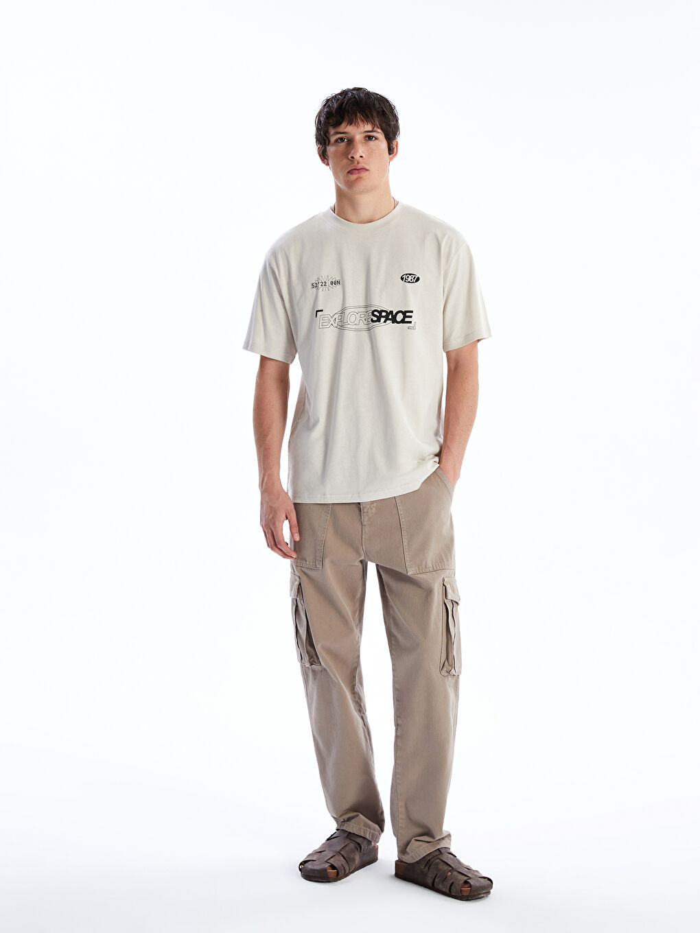 XSIDE Crew Neck Printed Jersey Men's T-Shirt -S5KM69Z8-YQD
